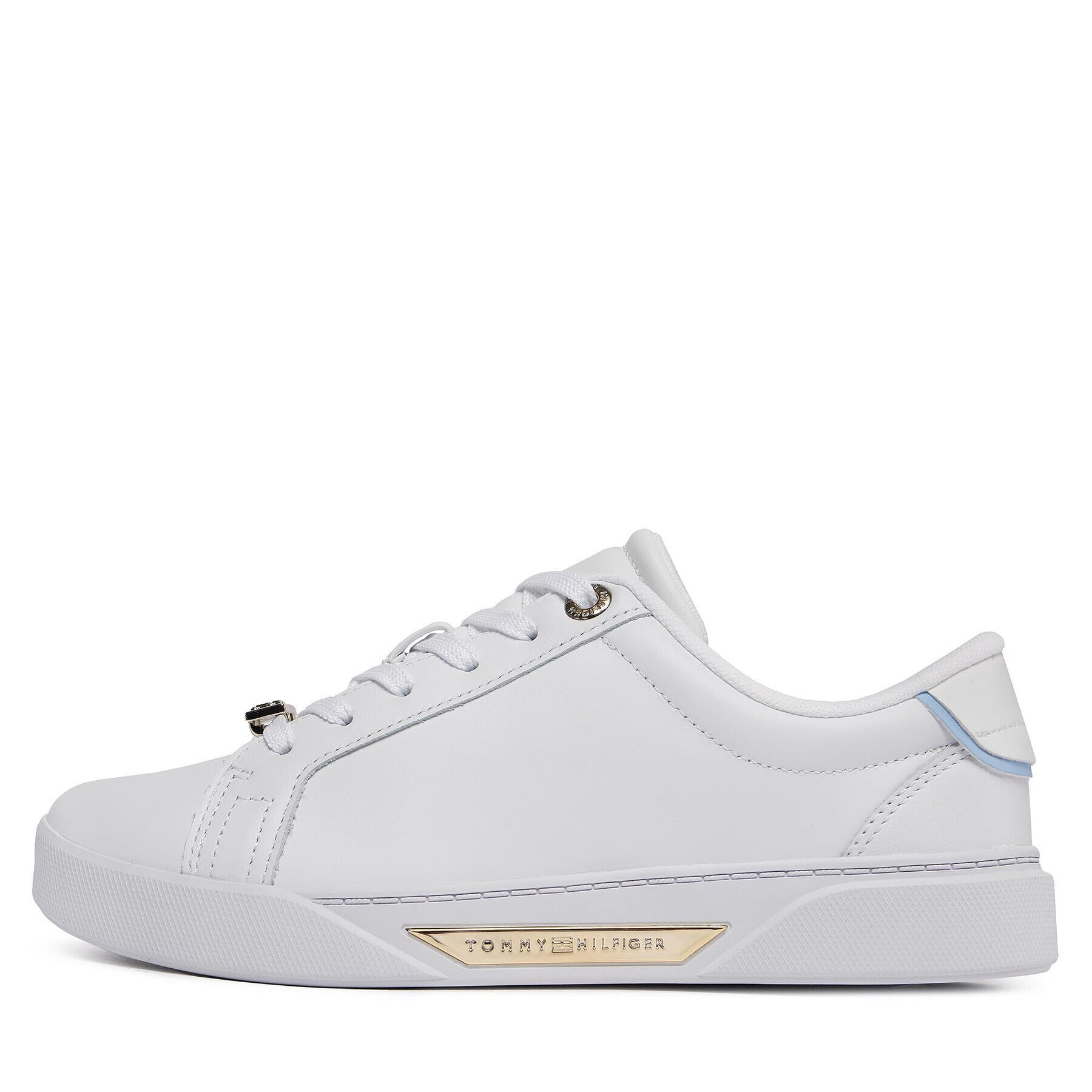 Tommy Hilfiger Sneakers Golden Hw Court Sneaker FW0FW07702 Alb - Pled.ro