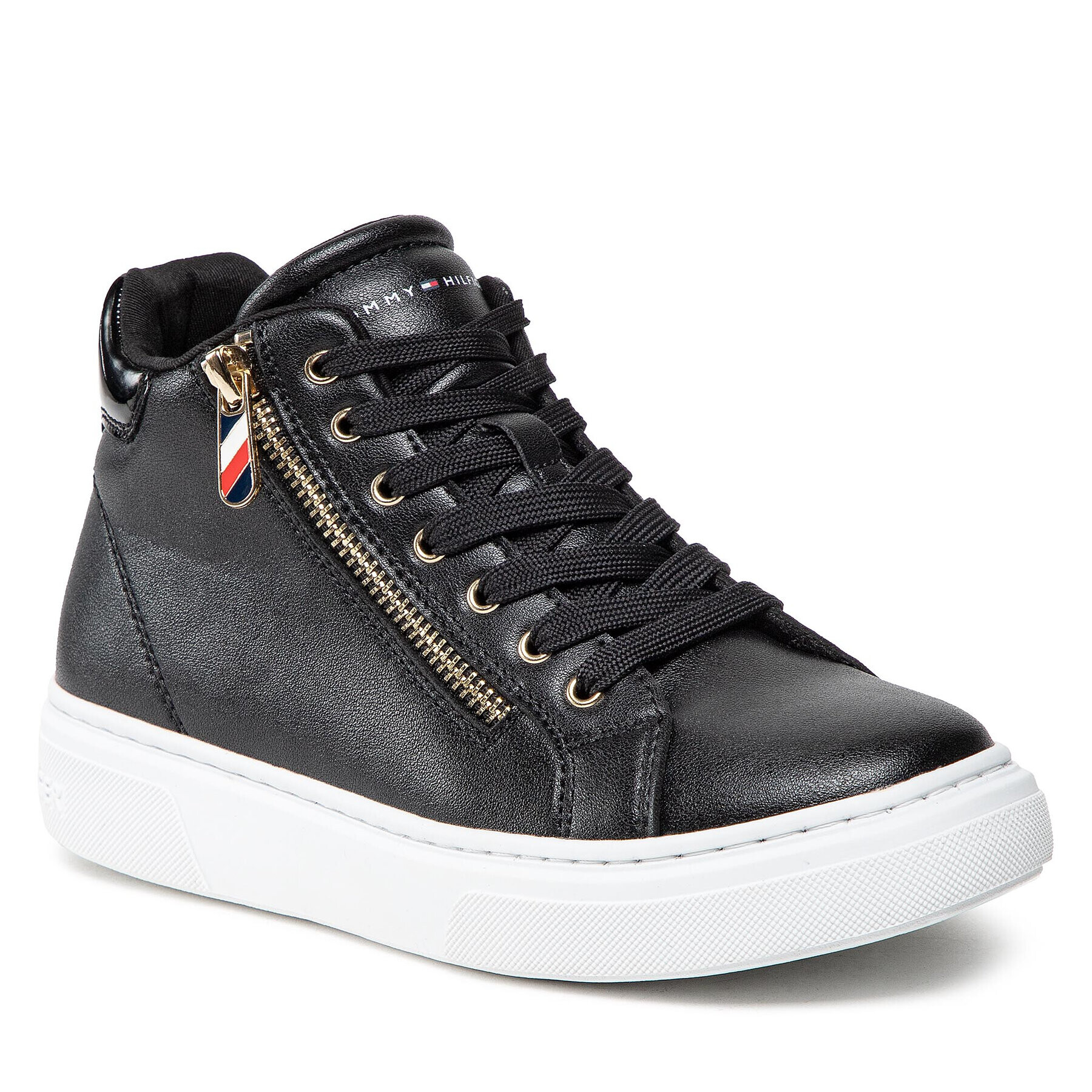 Tommy Hilfiger Sneakers High Top Lace-Up Sneaker T3A9-32317-1434 S Negru - Pled.ro