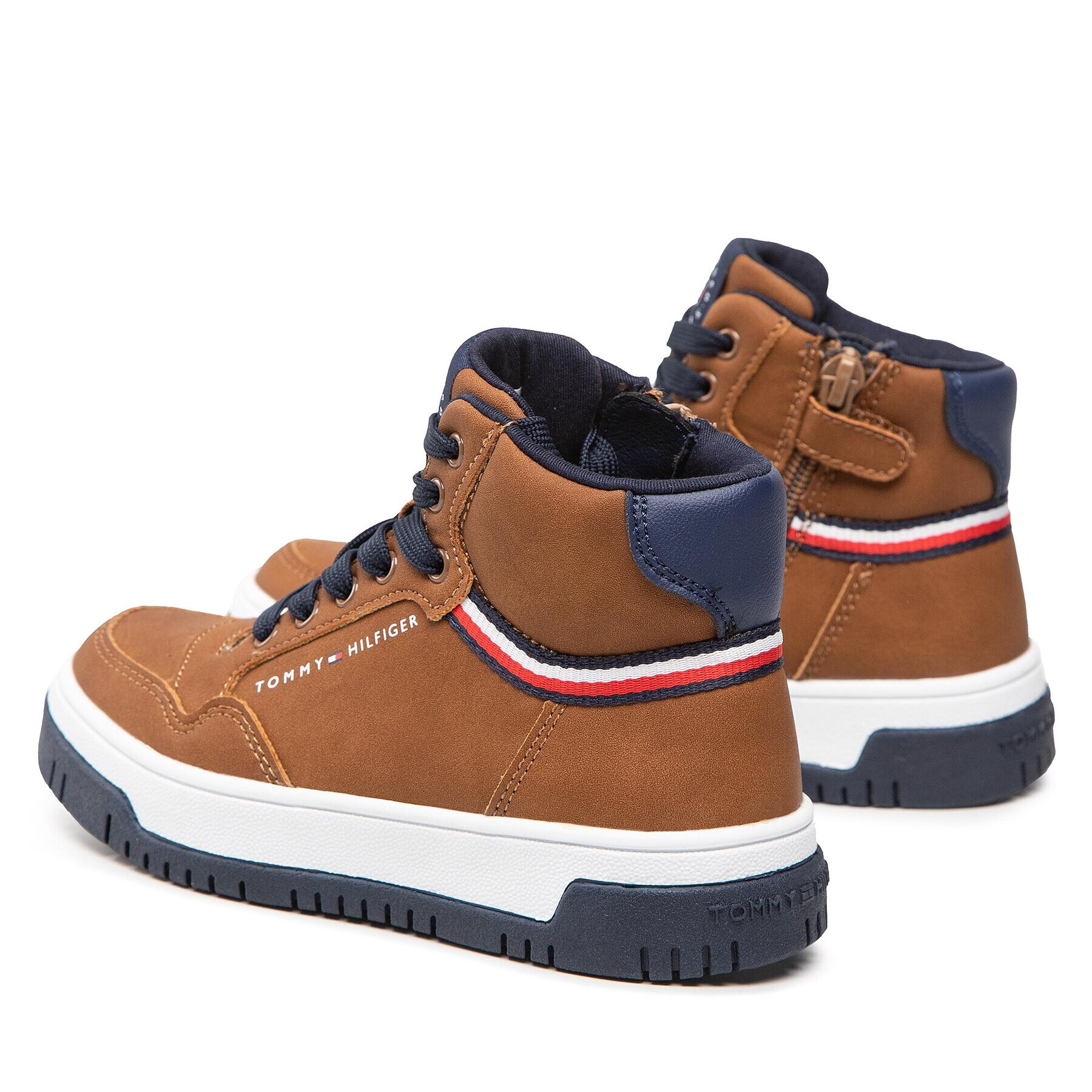 Tommy Hilfiger Sneakers High Top Lace-Up Sneaker T3B9-32482-1355 M Maro - Pled.ro