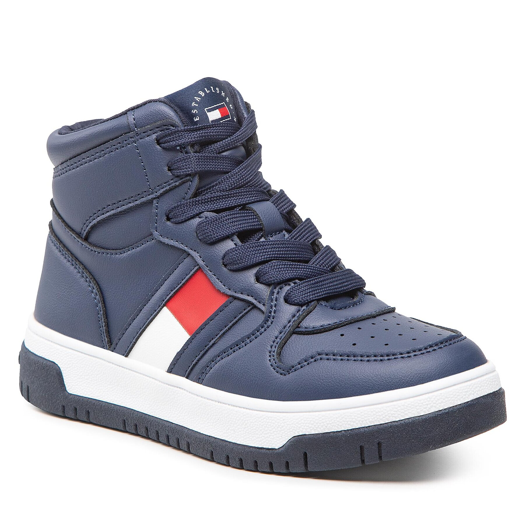 Tommy Hilfiger Sneakers High Top Lace-Up Sneaker T3B9-32485-1351 M Bleumarin - Pled.ro