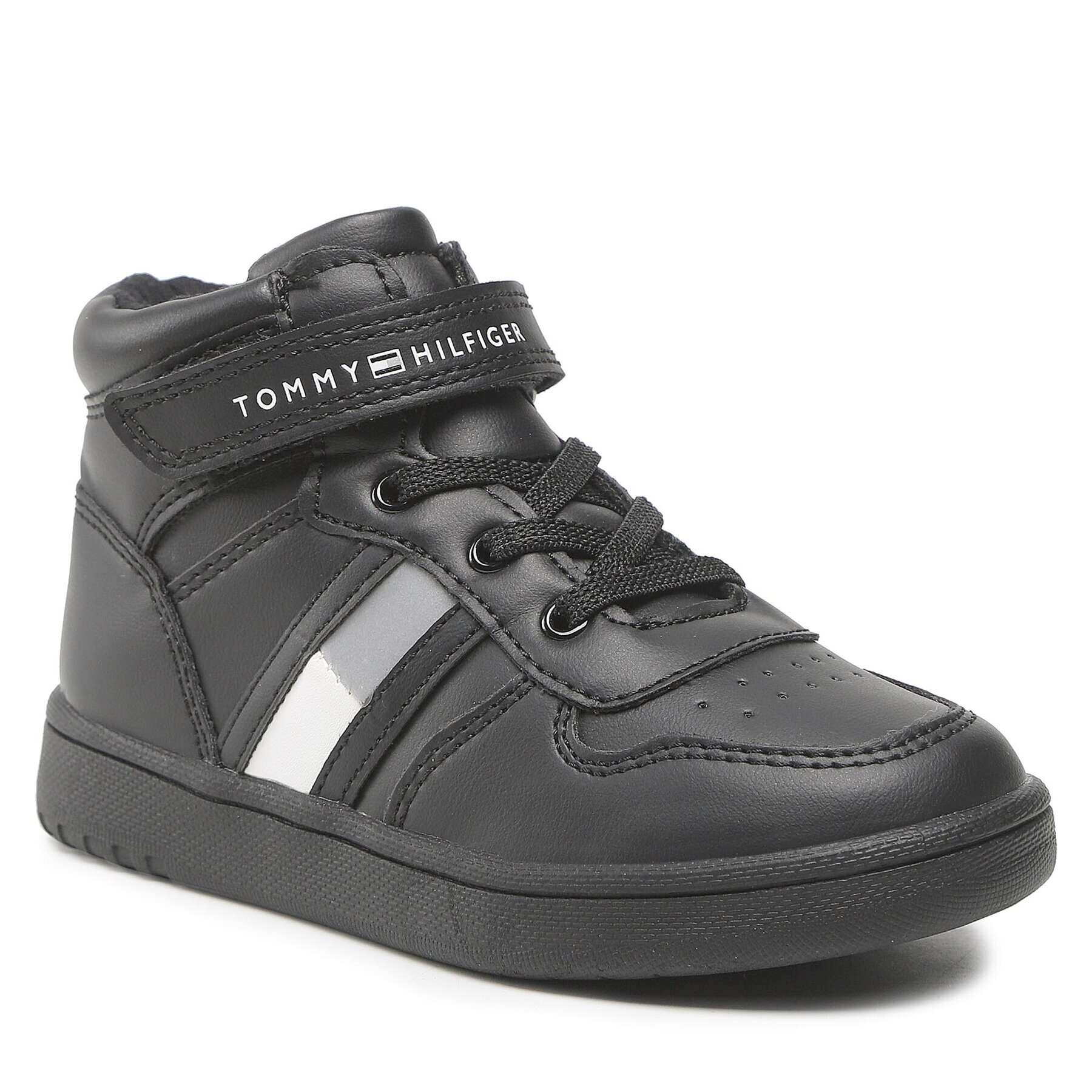 Tommy Hilfiger Sneakers High Top Lace-Up T3B9-32476-1351 S Negru - Pled.ro