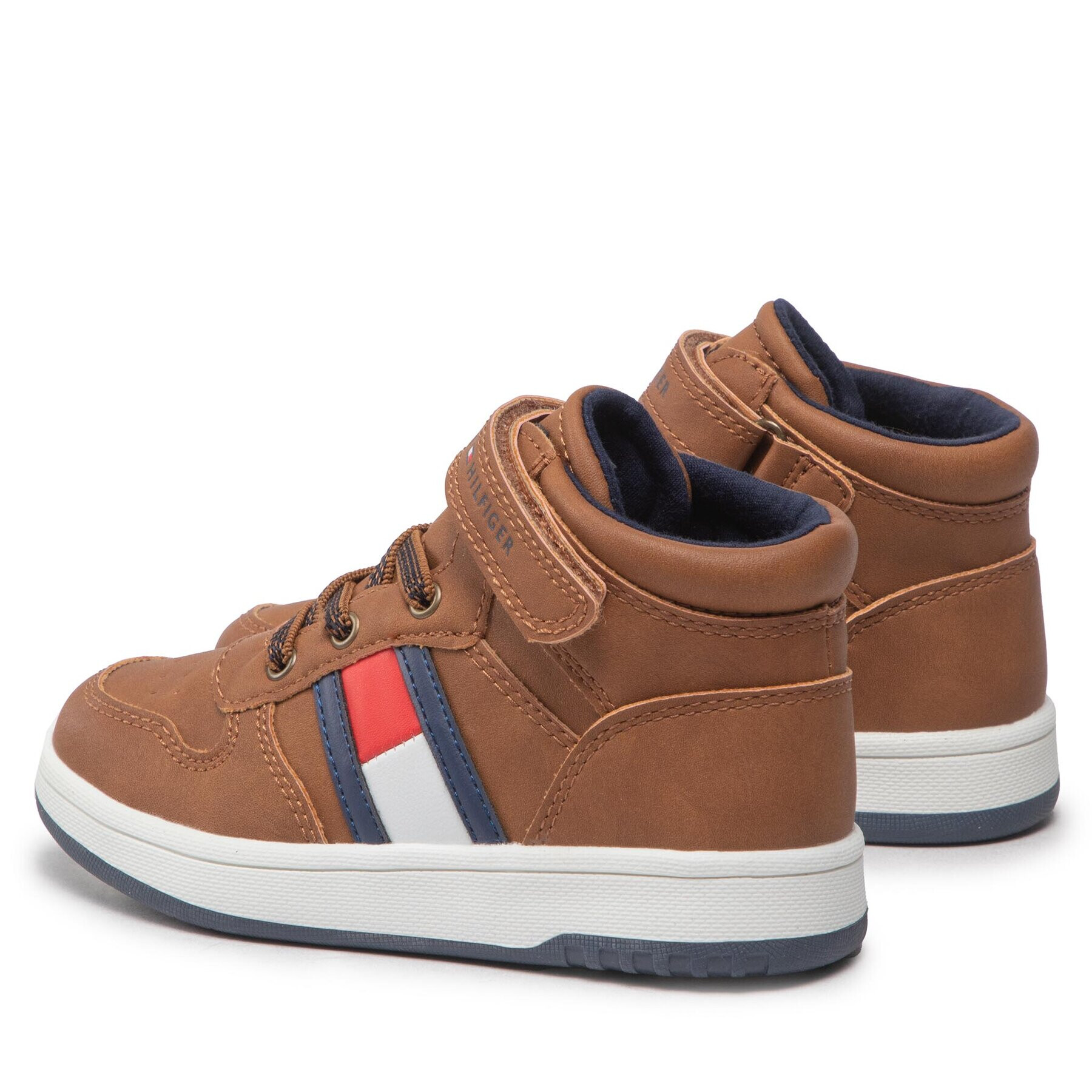 Tommy Hilfiger Sneakers High Top Lace-Up Velcro Sneaker T3B9-32476-1351 S Maro - Pled.ro