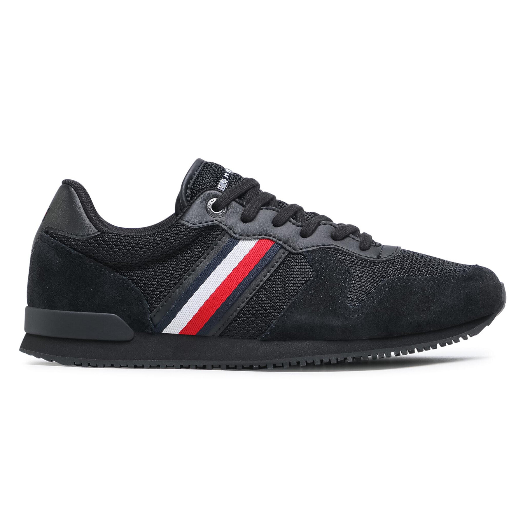 Tommy Hilfiger Sneakers Iconic Material Mix Runner FM0FM03470 Negru - Pled.ro