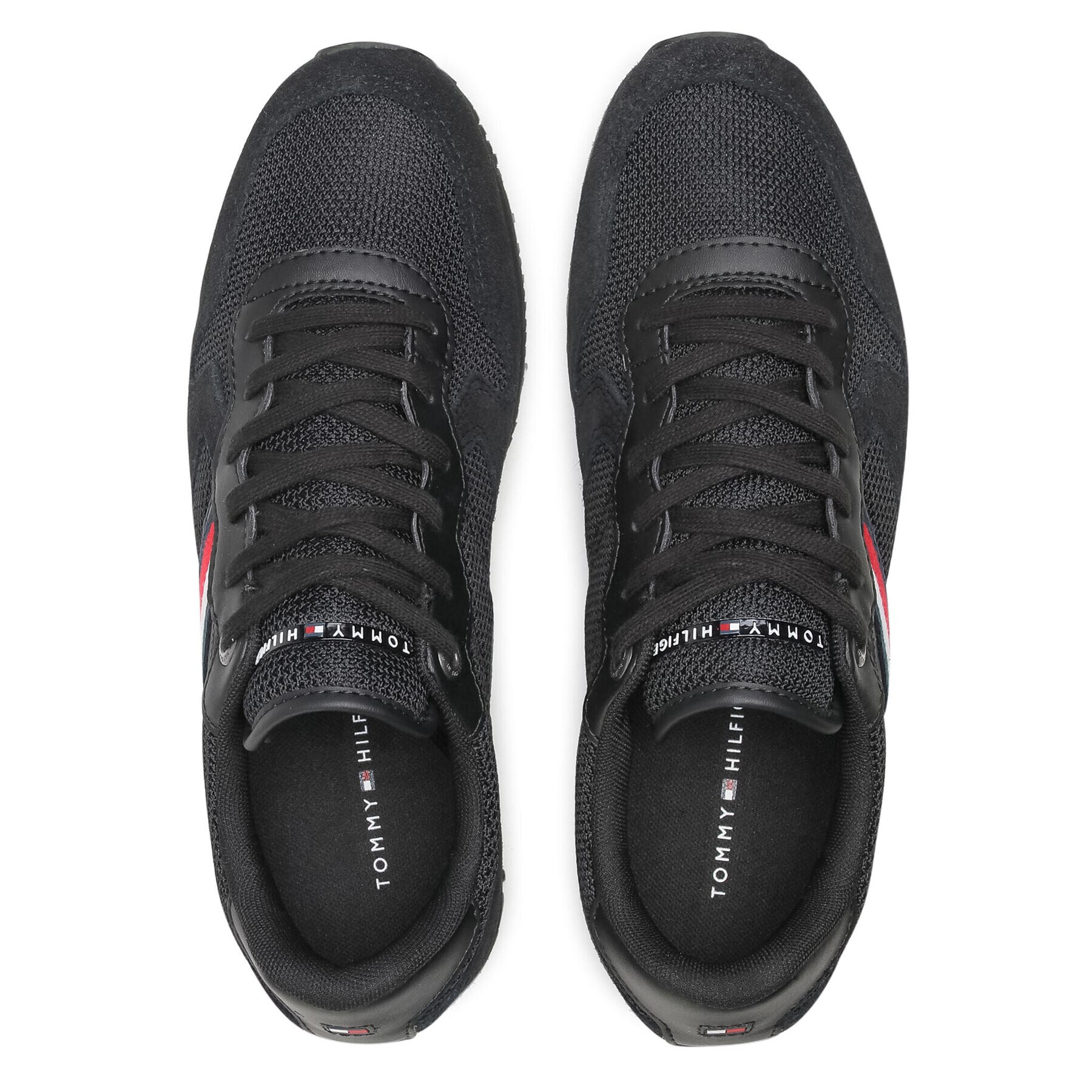 Tommy Hilfiger Sneakers Iconic Material Mix Runner FM0FM03470 Negru - Pled.ro