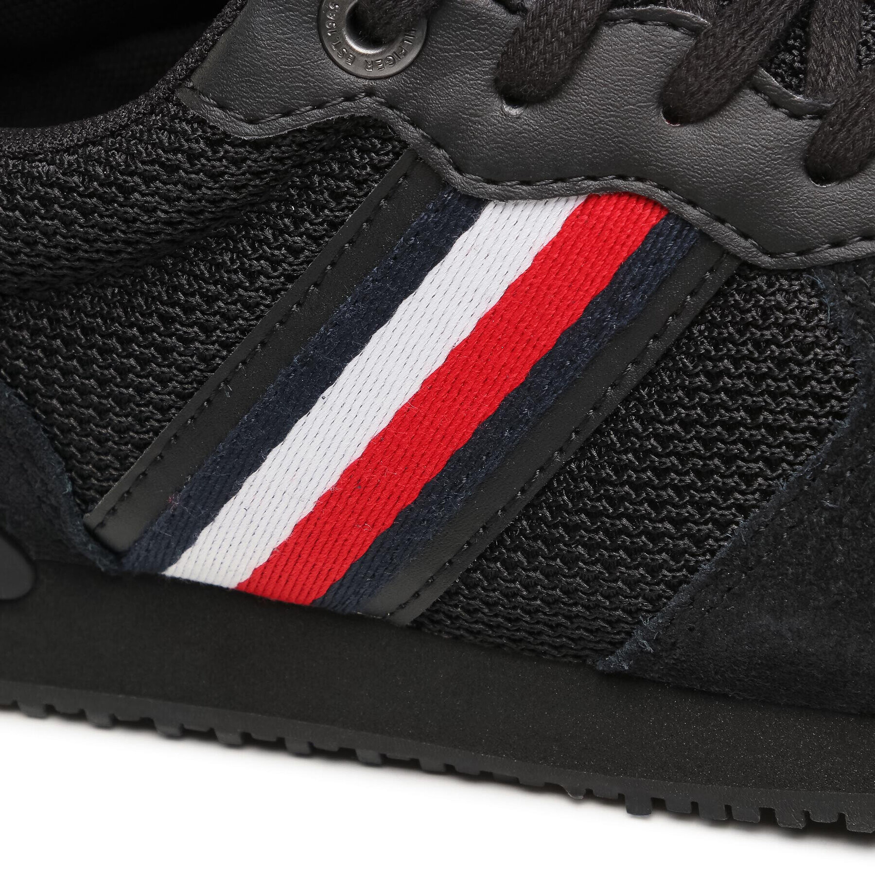 Tommy Hilfiger Sneakers Iconic Material Mix Runner FM0FM03470 Negru - Pled.ro