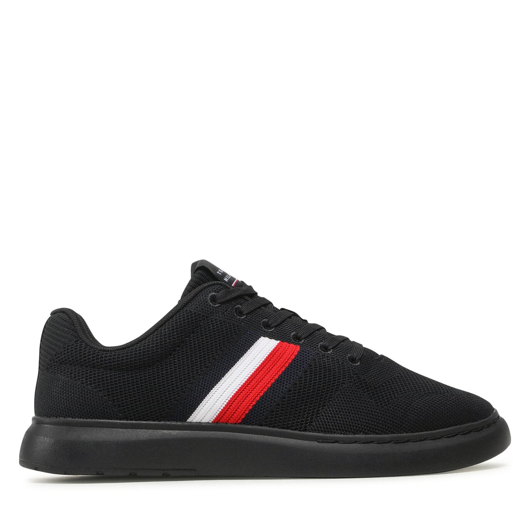 Tommy Hilfiger Sneakers Lightweight Cupsole Knit Stripes FM0FM04587 Negru - Pled.ro