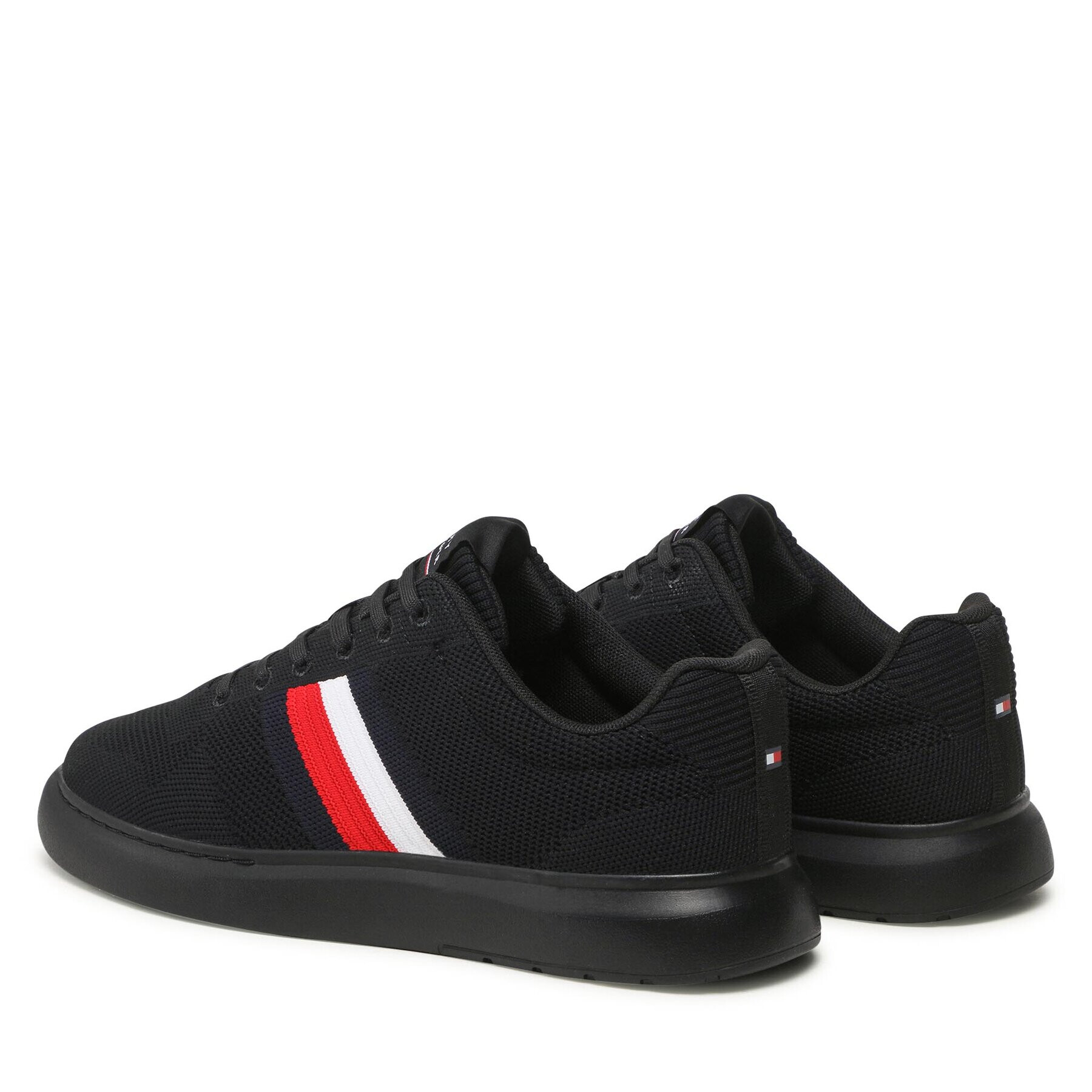 Tommy Hilfiger Sneakers Lightweight Cupsole Knit Stripes FM0FM04587 Negru - Pled.ro