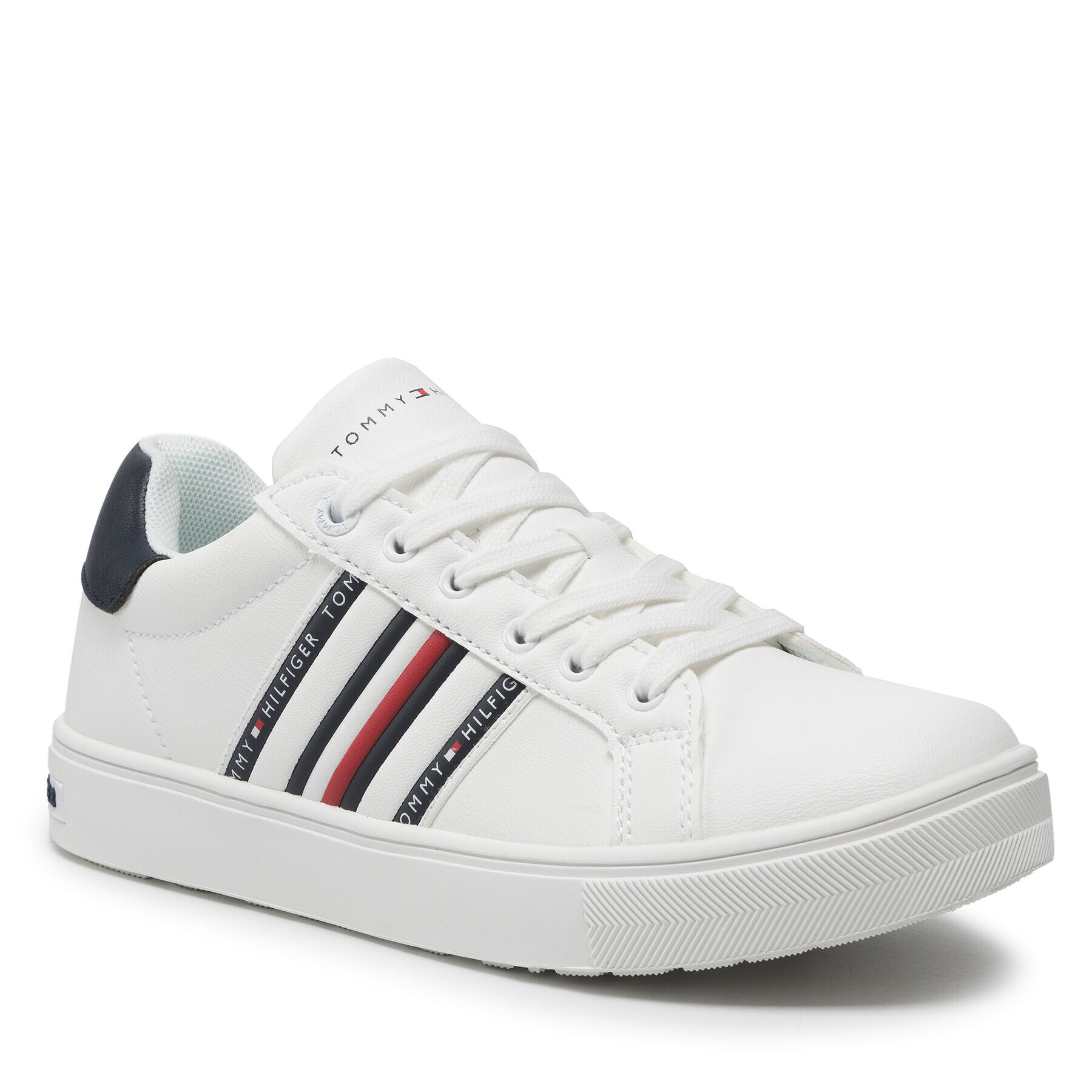 Tommy Hilfiger Sneakers Low Cut Lace T3B4-32229-0621X S Alb - Pled.ro