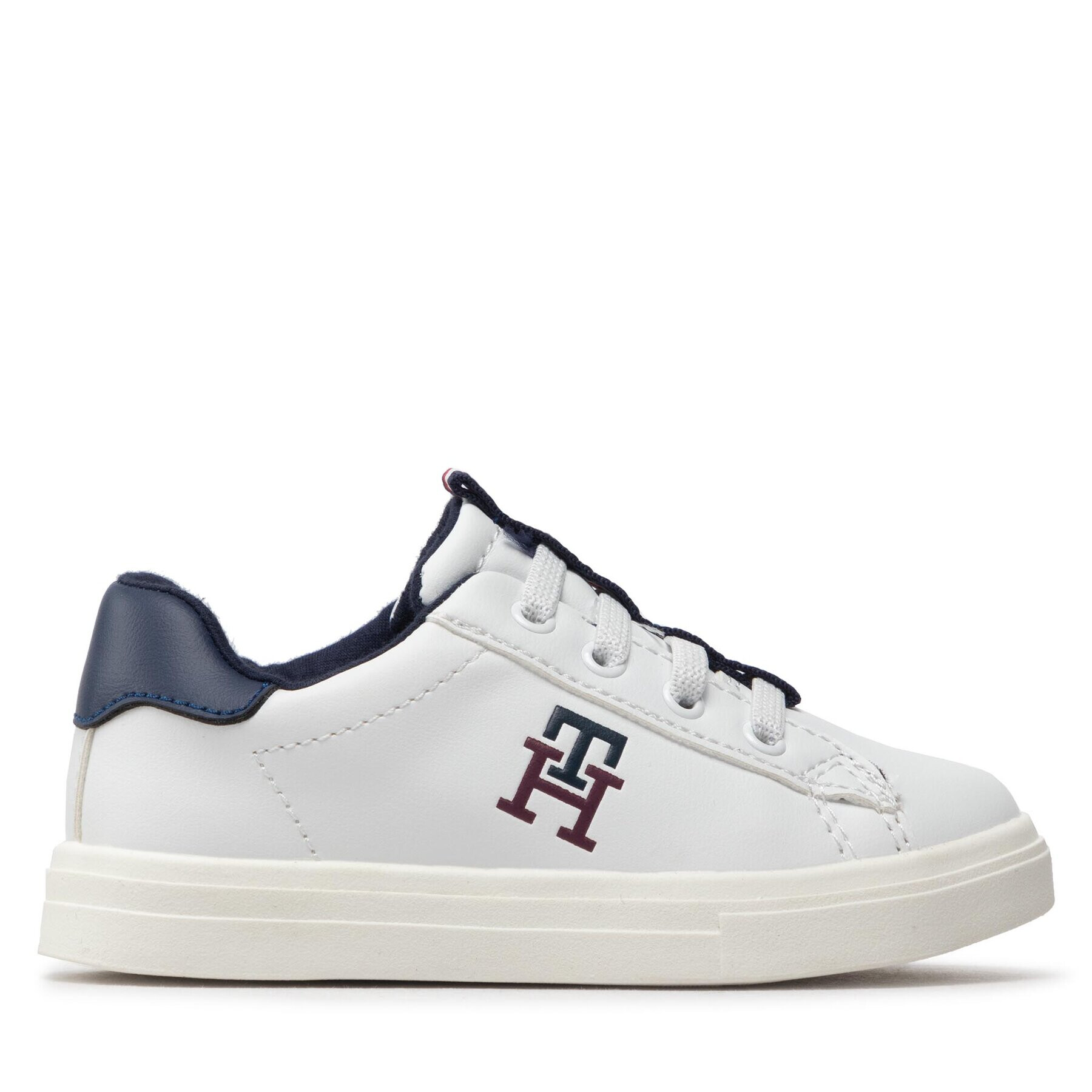 Tommy Hilfiger Sneakers Low Cut lace-Up Sneaker T1B9-32457-1355 S Alb - Pled.ro