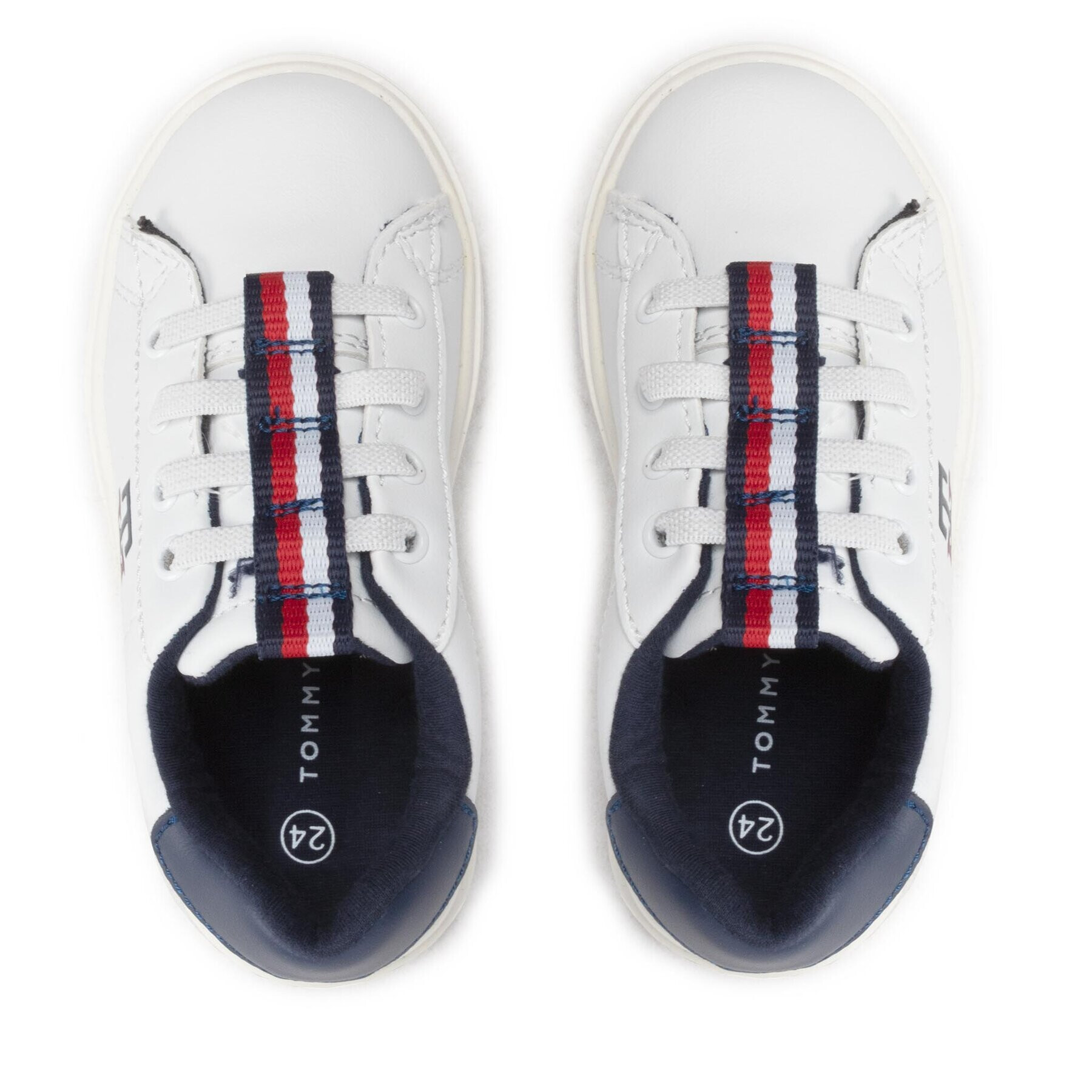 Tommy Hilfiger Sneakers Low Cut lace-Up Sneaker T1B9-32457-1355 S Alb - Pled.ro