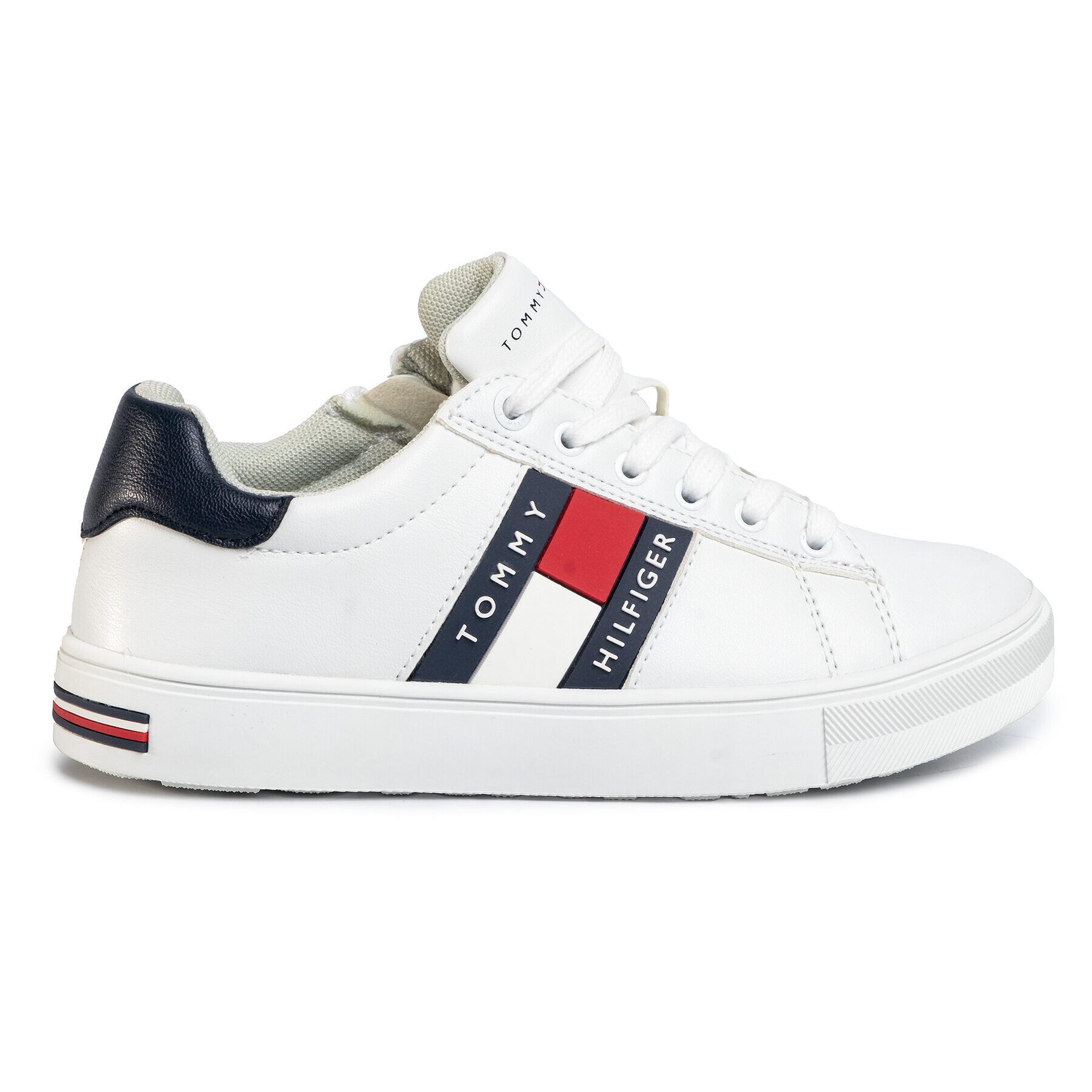 Tommy Hilfiger Sneakers Low Cut Lace-Up Sneaker T3B4-30718-0900 S Alb - Pled.ro