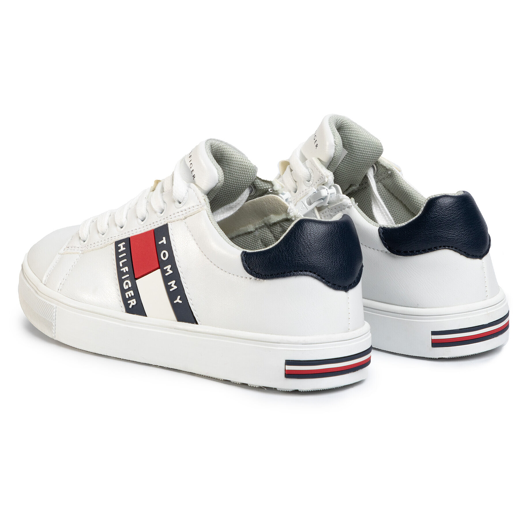 Tommy Hilfiger Sneakers Low Cut Lace-Up Sneaker T3B4-30718-0900 S Alb - Pled.ro