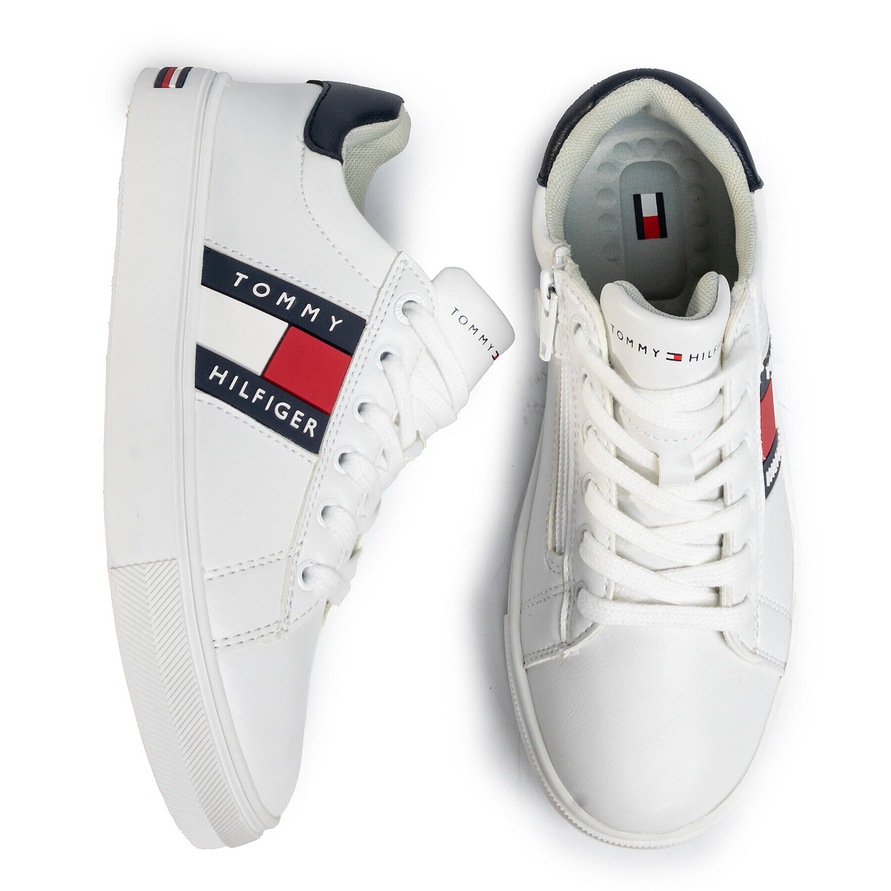 Tommy Hilfiger Sneakers Low Cut Lace-Up Sneaker T3B4-30718-0900 S Alb - Pled.ro