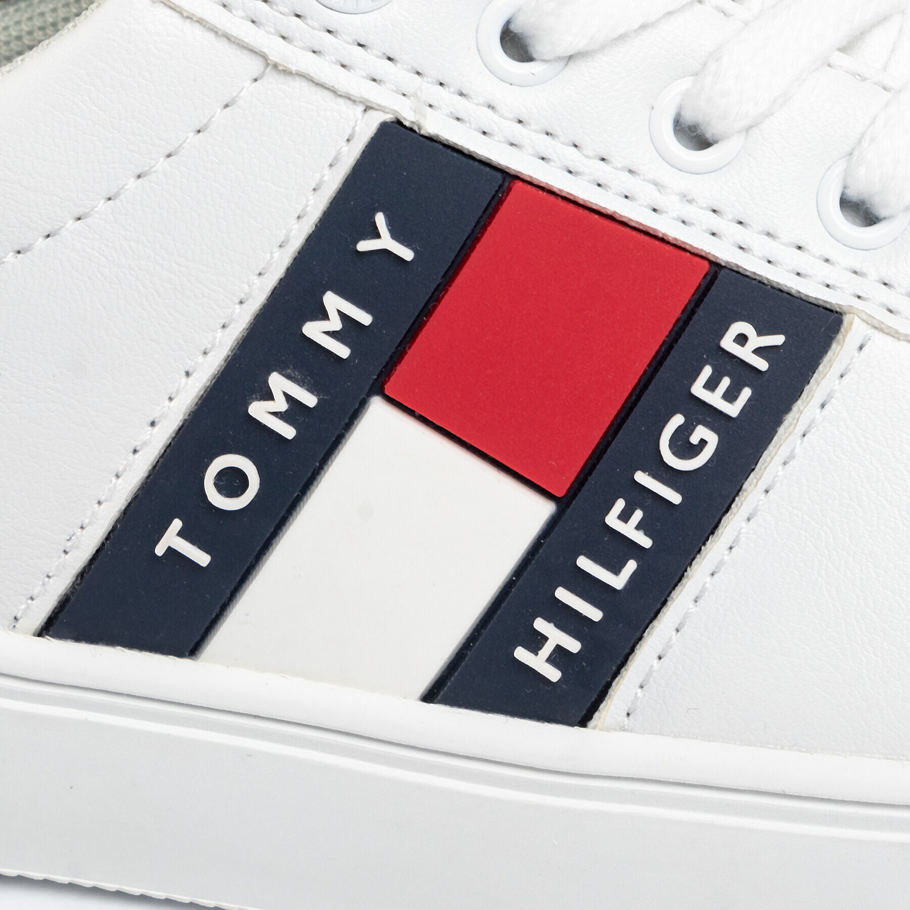 Tommy Hilfiger Sneakers Low Cut Lace-Up Sneaker T3B4-30718-0900 S Alb - Pled.ro