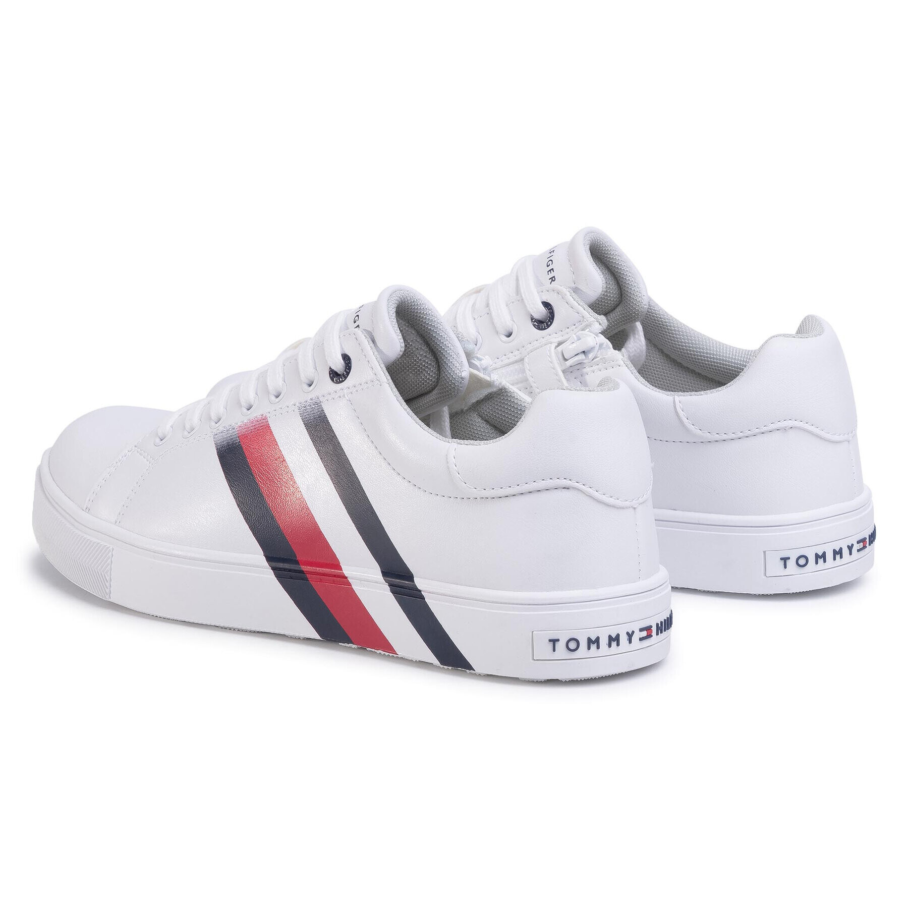 Tommy Hilfiger Sneakers Low Cut Lace-Up Sneaker T3B4-30721-0901 Alb - Pled.ro