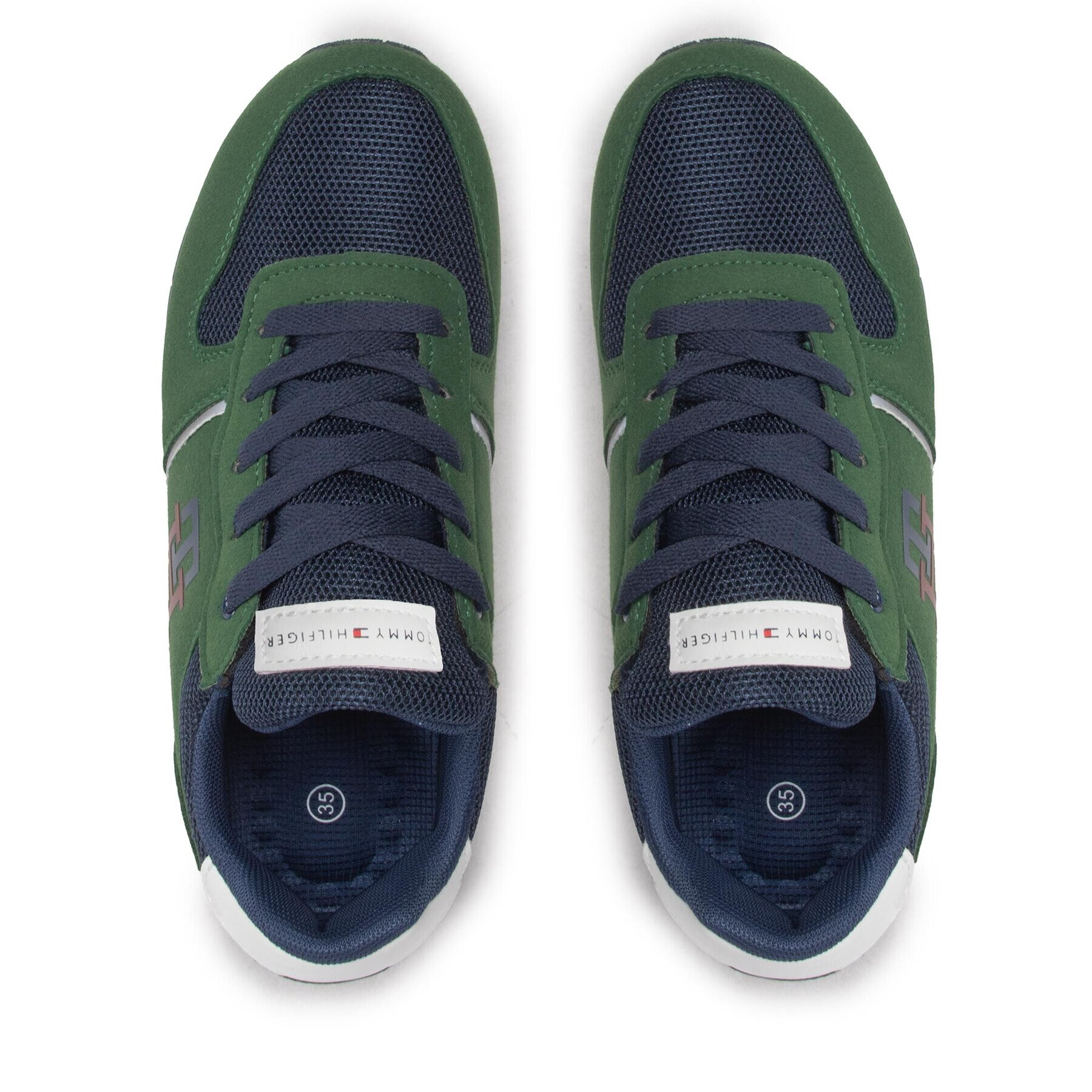 Tommy Hilfiger Sneakers Low Cut Lace-Up Sneaker T3B9-32492-1450 S Verde - Pled.ro