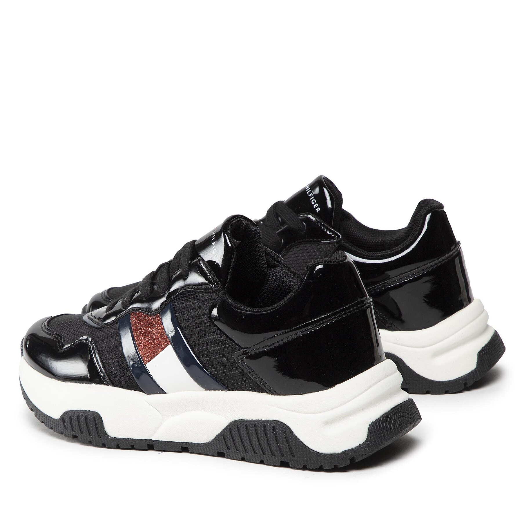 Tommy Hilfiger Sneakers Low Cut Lace Up T3A9-32356-1445 S Negru - Pled.ro