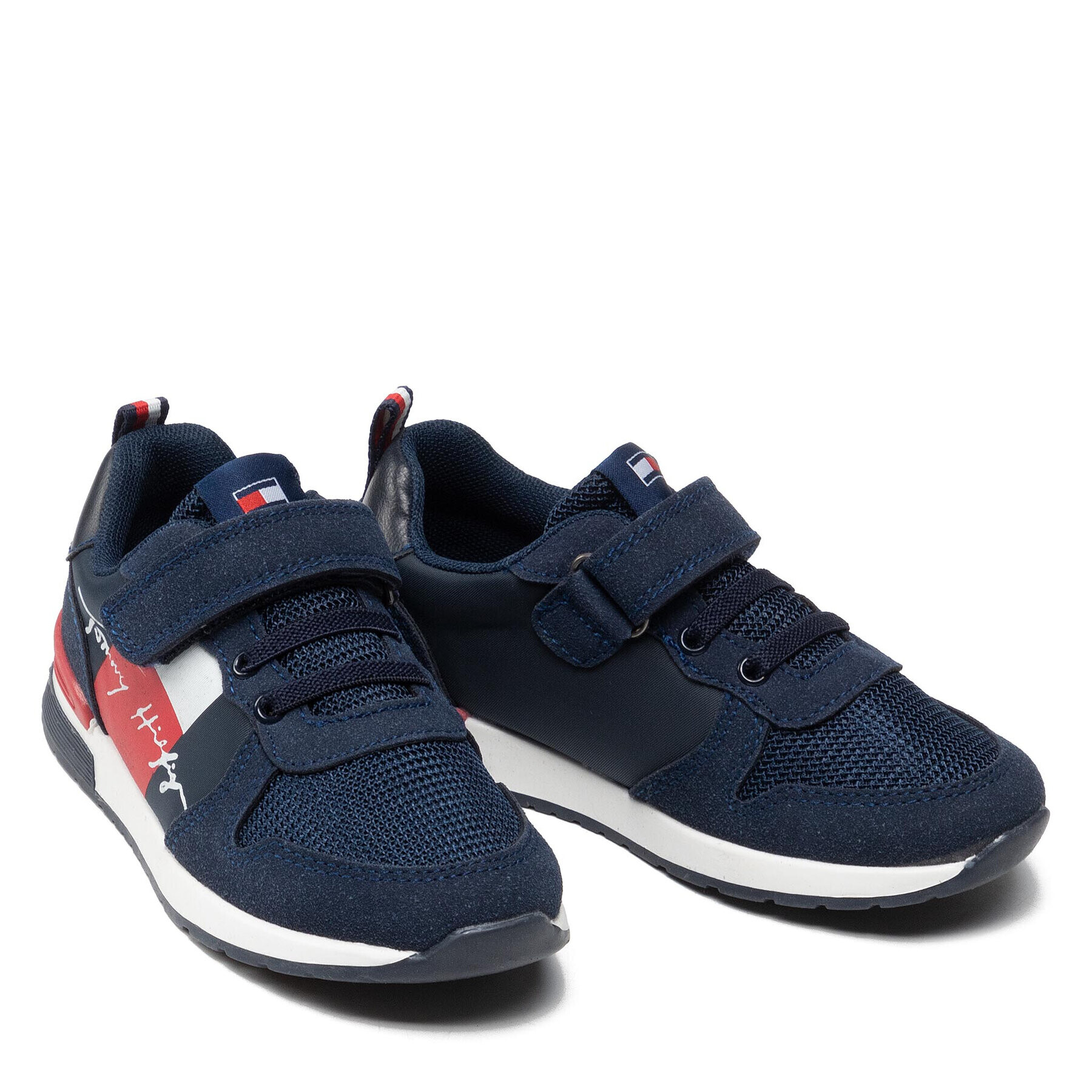 Tommy Hilfiger Sneakers Low Cut Lace-Up Velcro Sneaker T1B4-32234-1040 S Bleumarin - Pled.ro