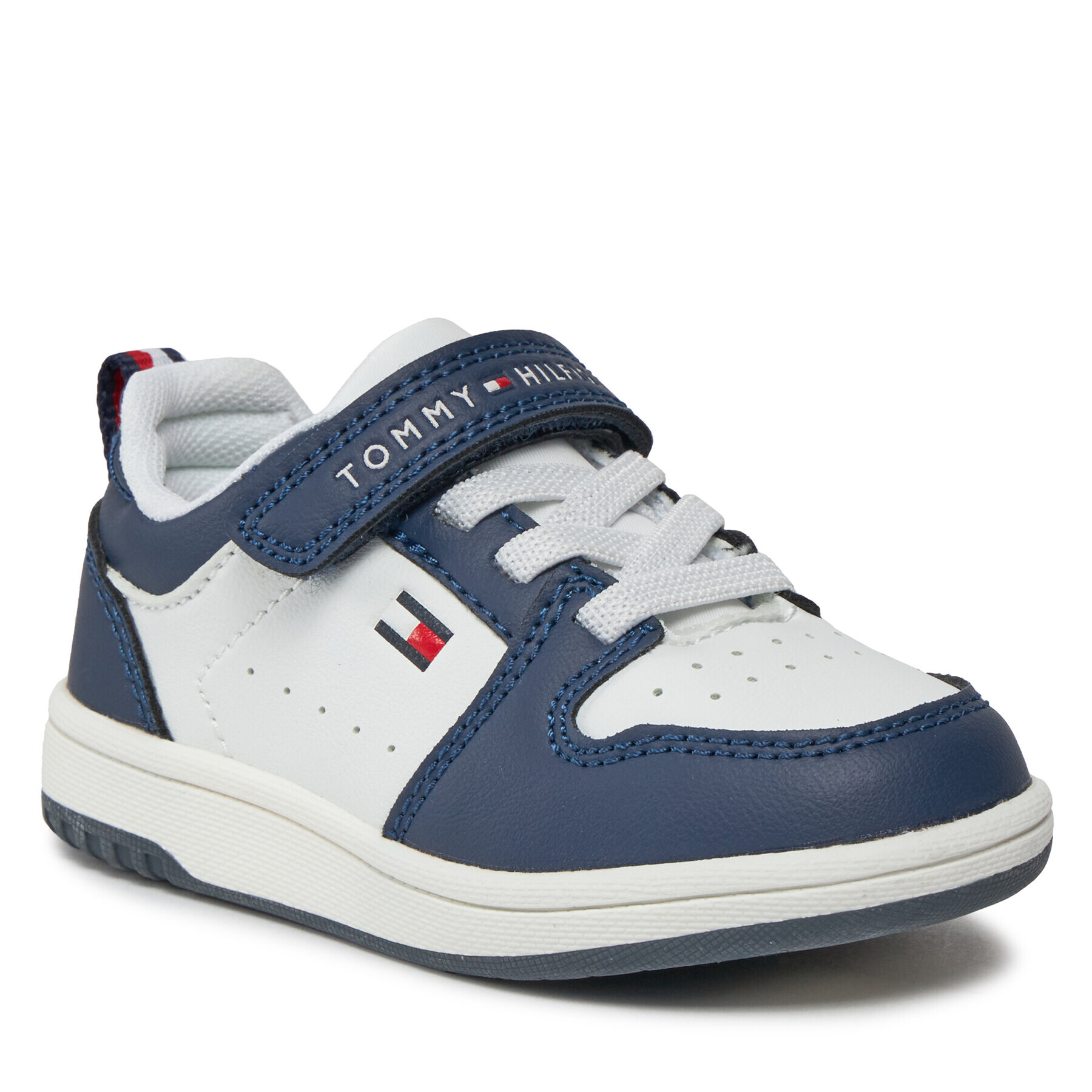 Tommy Hilfiger Sneakers Low Cut Lace Up/Velcro Sneaker T1X9-33340-1355 M Alb - Pled.ro