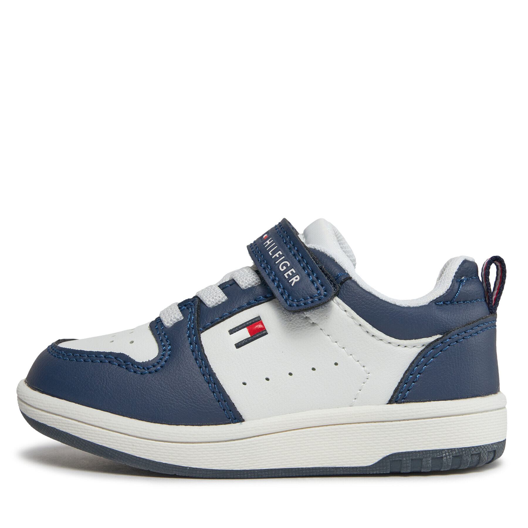 Tommy Hilfiger Sneakers Low Cut Lace Up/Velcro Sneaker T1X9-33340-1355 M Alb - Pled.ro