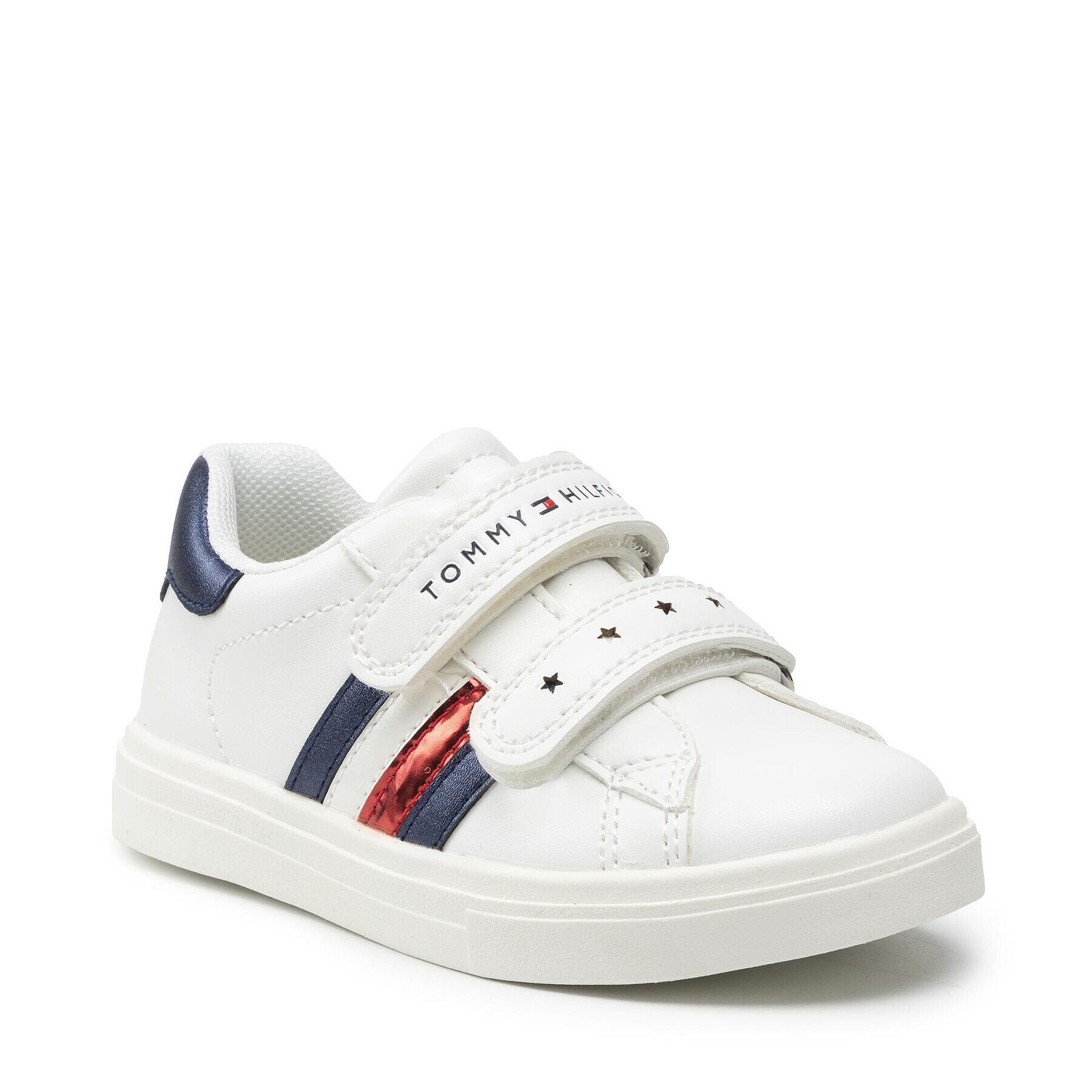 Tommy Hilfiger Sneakers Low Cut Velcro Shoe T1A4-31147-0621X336 Alb - Pled.ro