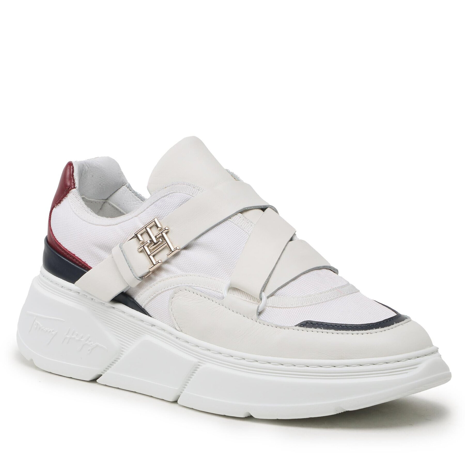 Tommy Hilfiger Sneakers Lux Hrdware Sneaker FW0FW07110 Alb - Pled.ro