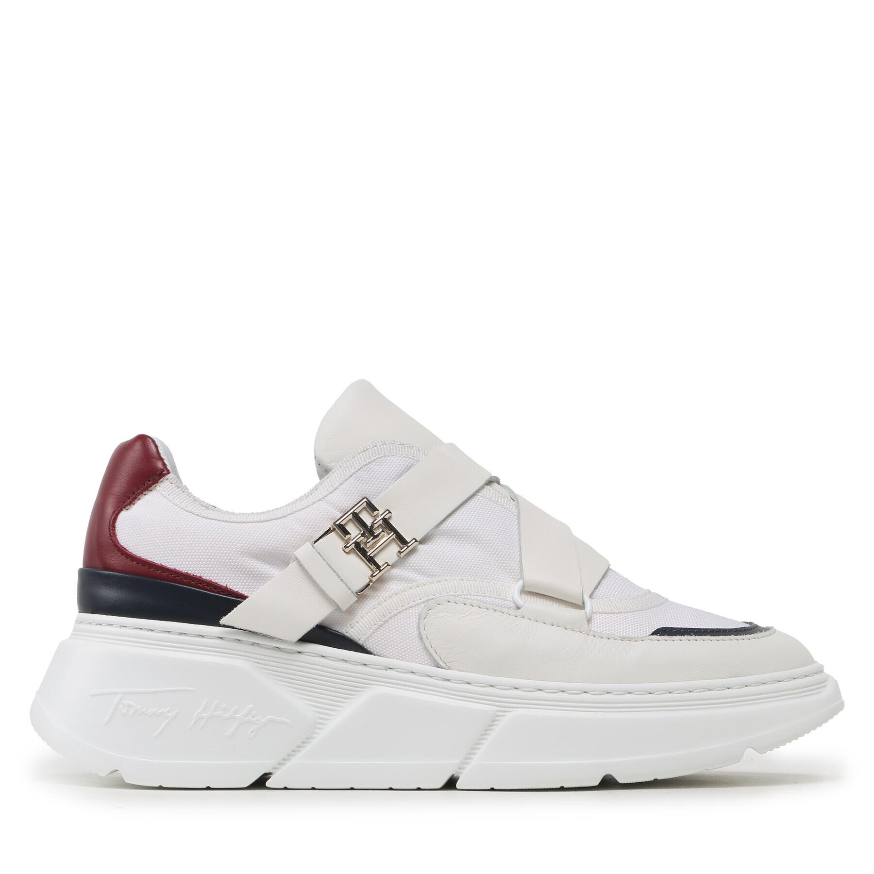 Tommy Hilfiger Sneakers Lux Hrdware Sneaker FW0FW07110 Alb - Pled.ro