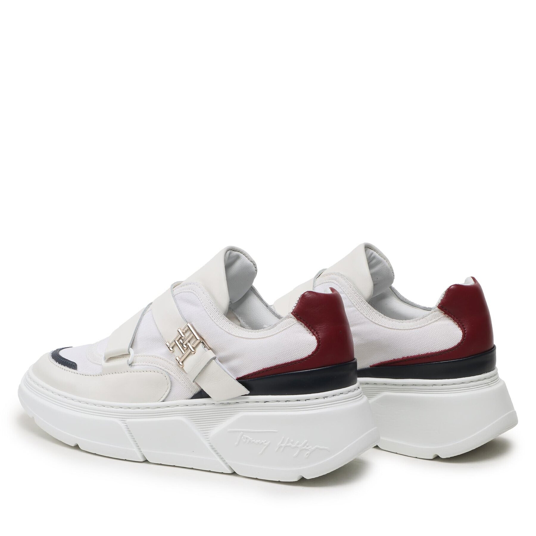 Tommy Hilfiger Sneakers Lux Hrdware Sneaker FW0FW07110 Alb - Pled.ro