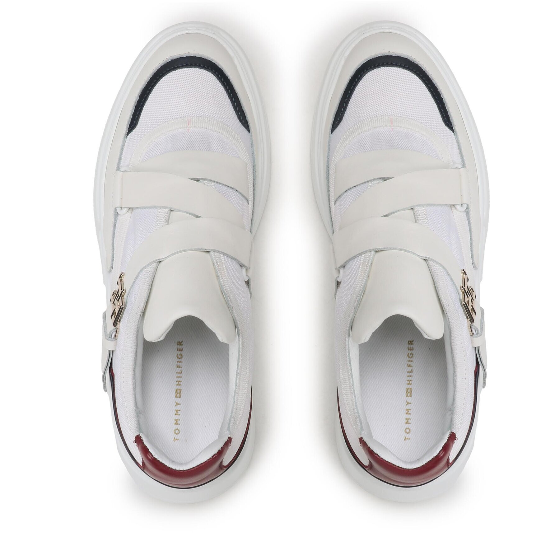 Tommy Hilfiger Sneakers Lux Hrdware Sneaker FW0FW07110 Alb - Pled.ro