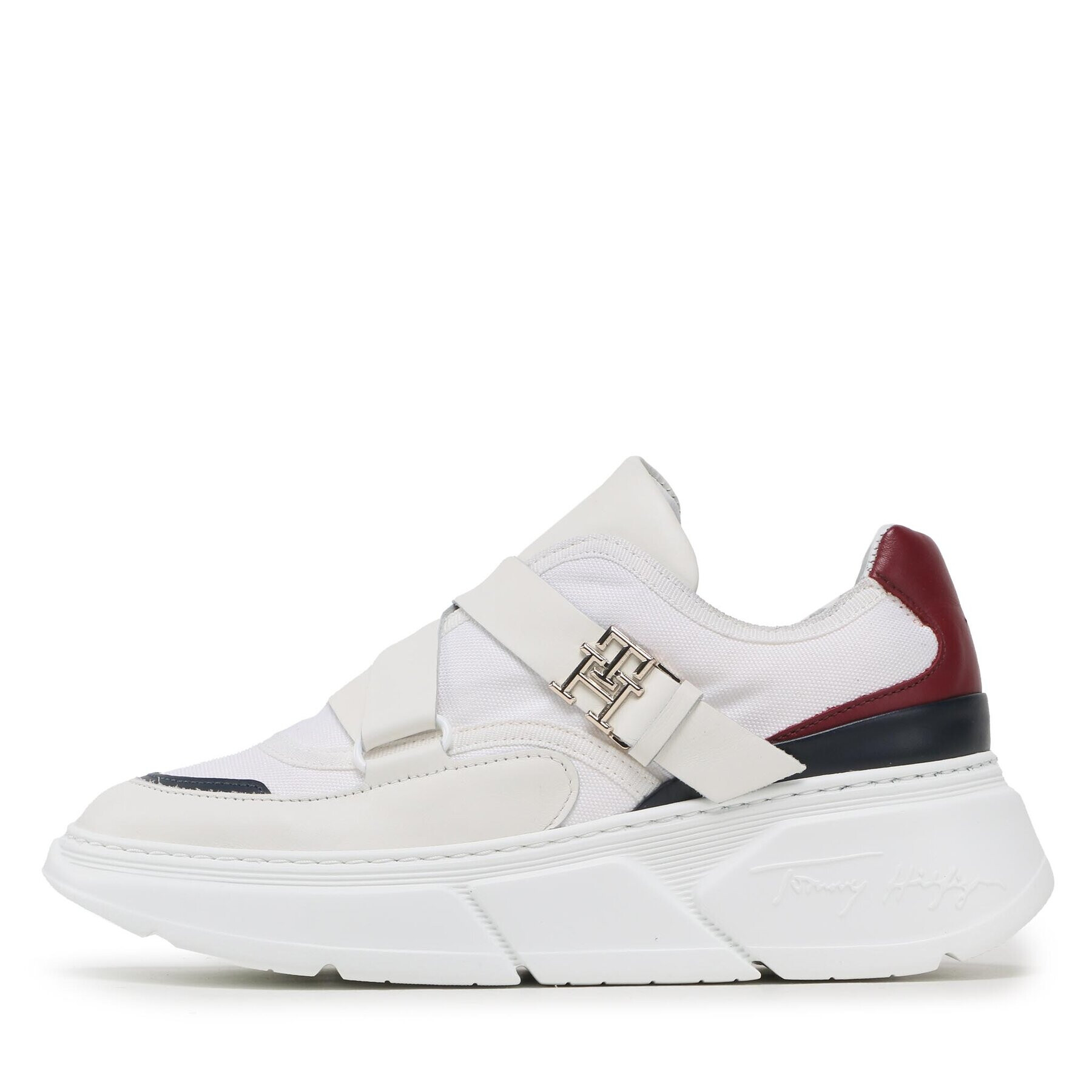 Tommy Hilfiger Sneakers Lux Hrdware Sneaker FW0FW07110 Alb - Pled.ro