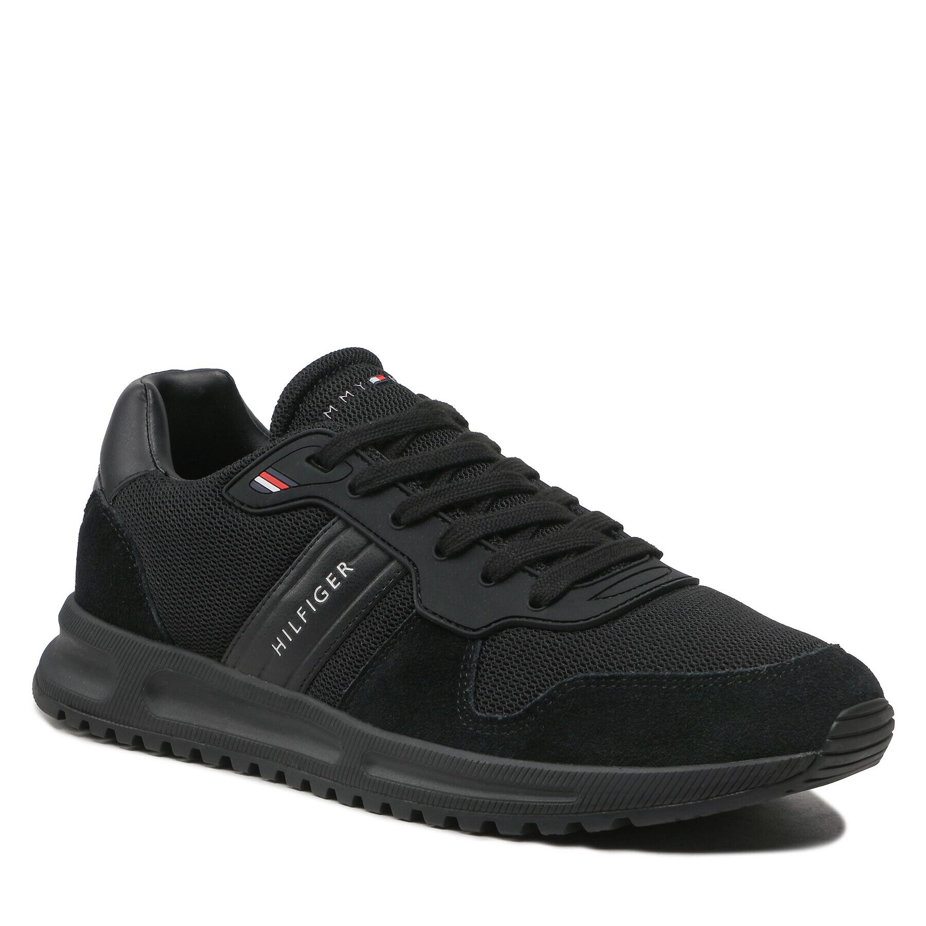 Tommy Hilfiger Sneakers Modern Corporate Mix Runner FM0FM03423 Negru - Pled.ro