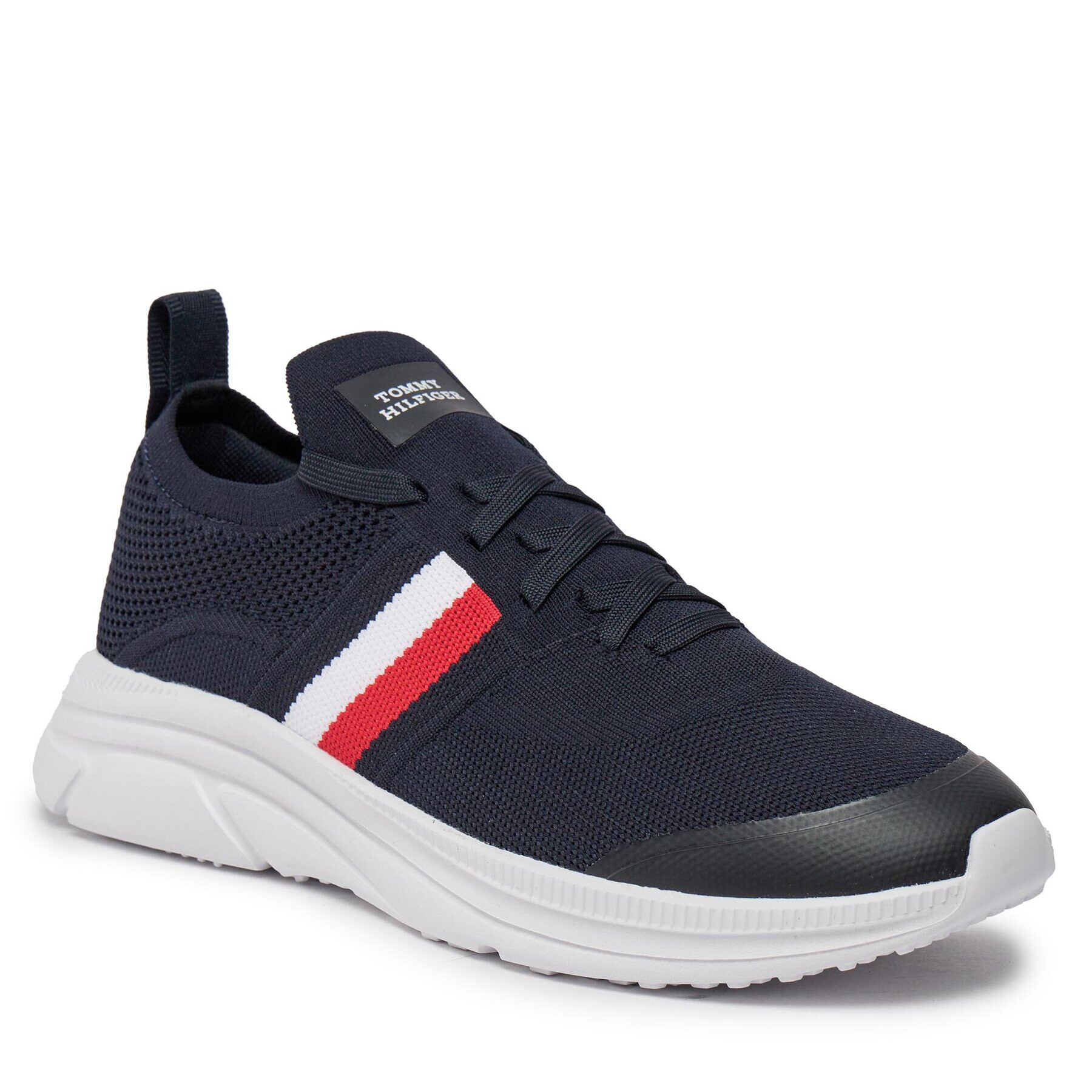 Tommy Hilfiger Sneakers Modern Runner Knit Stripes Ess FM0FM04798 Bleumarin - Pled.ro