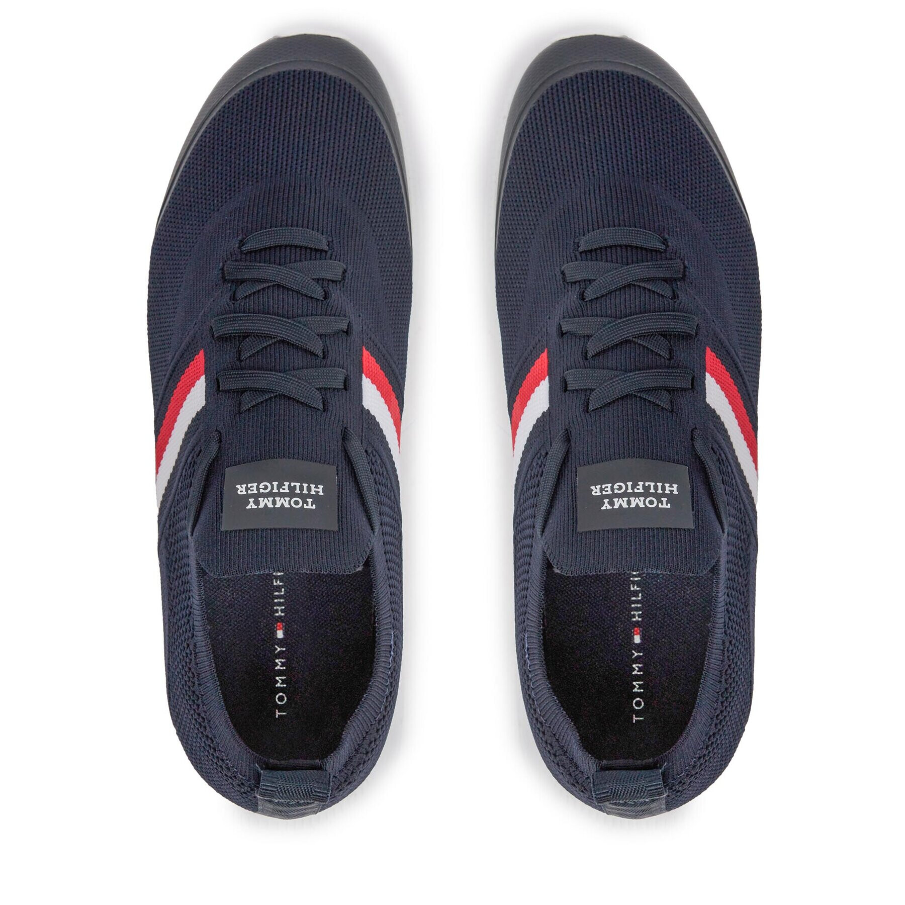 Tommy Hilfiger Sneakers Modern Runner Knit Stripes Ess FM0FM04798 Bleumarin - Pled.ro