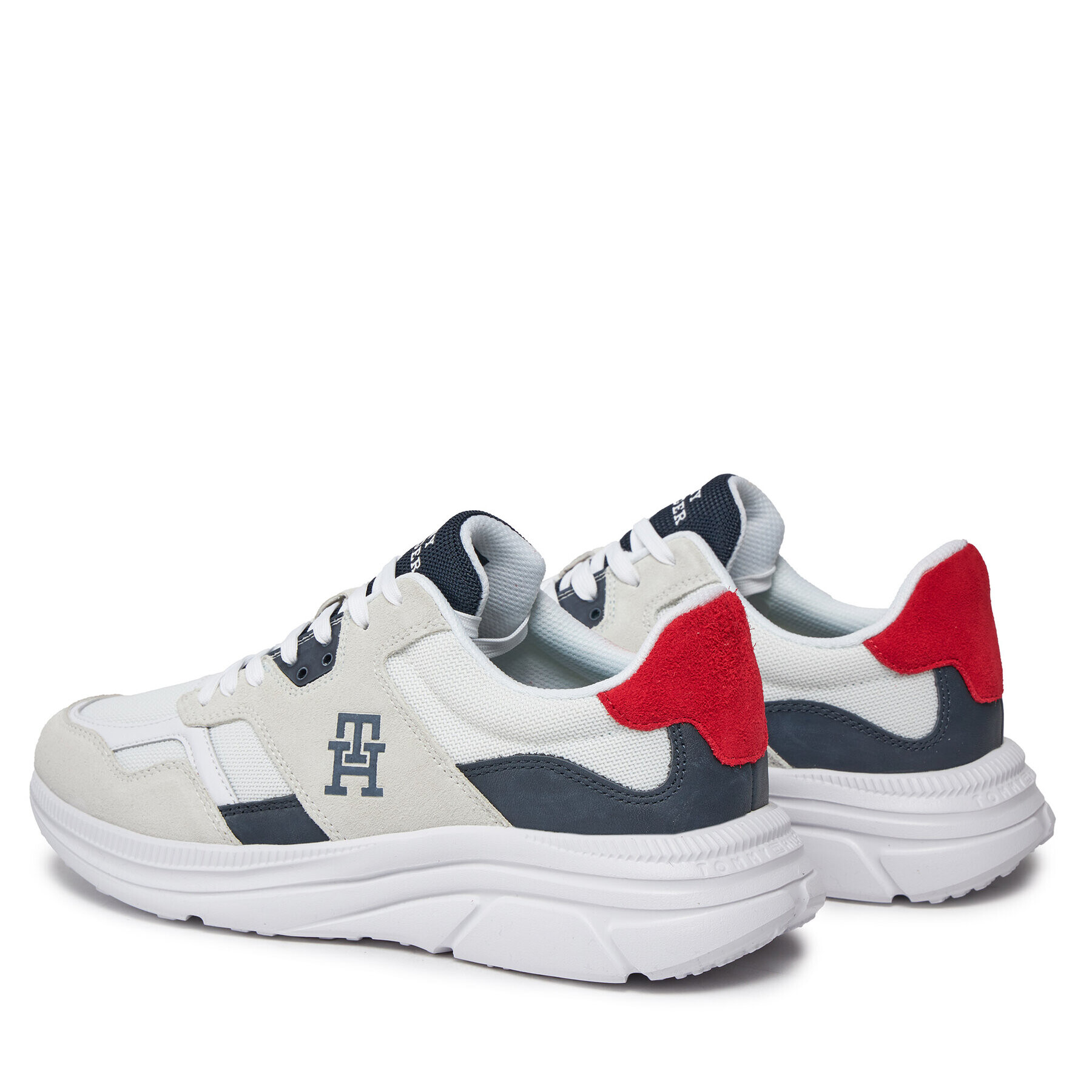 Tommy Hilfiger Sneakers Modern Runner Lth Mix FM0FM04878 Alb - Pled.ro