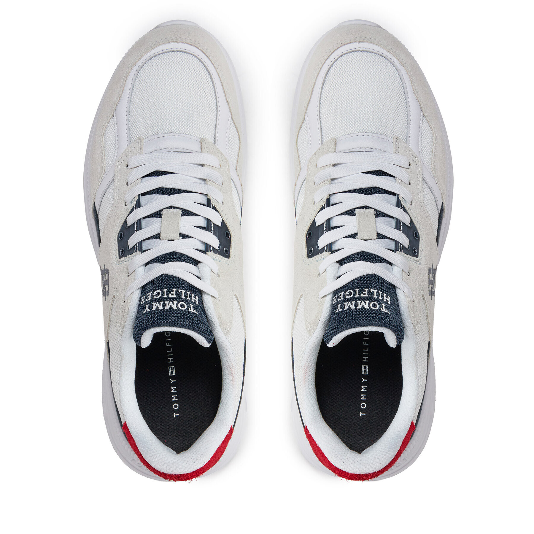 Tommy Hilfiger Sneakers Modern Runner Lth Mix FM0FM04878 Alb - Pled.ro