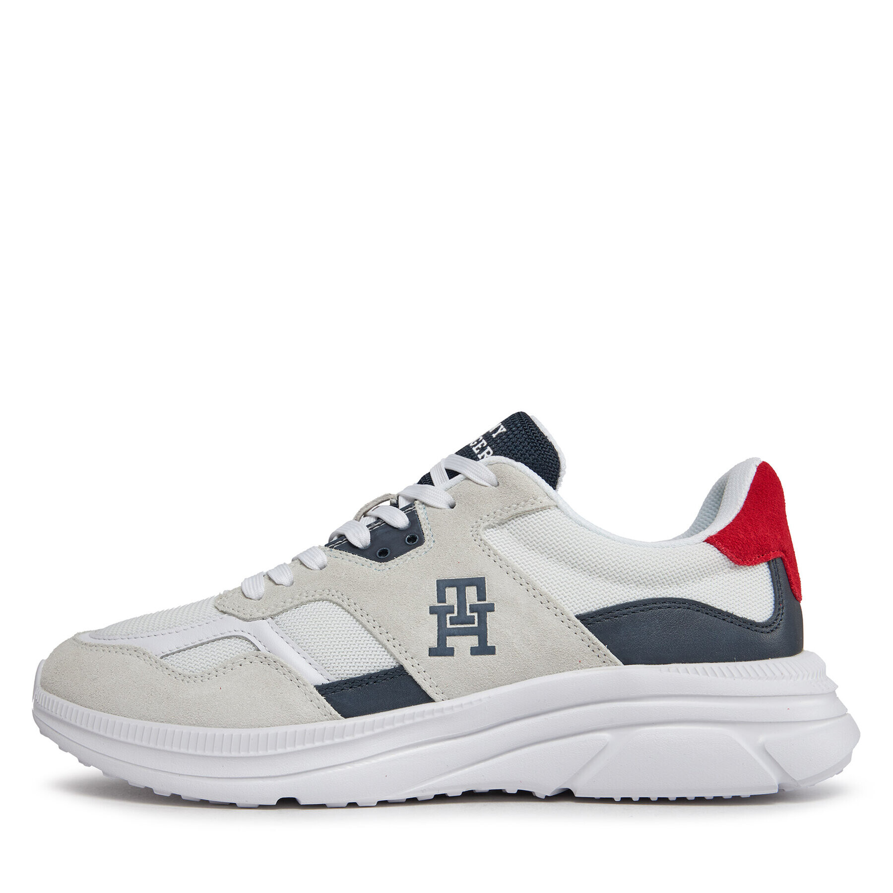 Tommy Hilfiger Sneakers Modern Runner Lth Mix FM0FM04878 Alb - Pled.ro