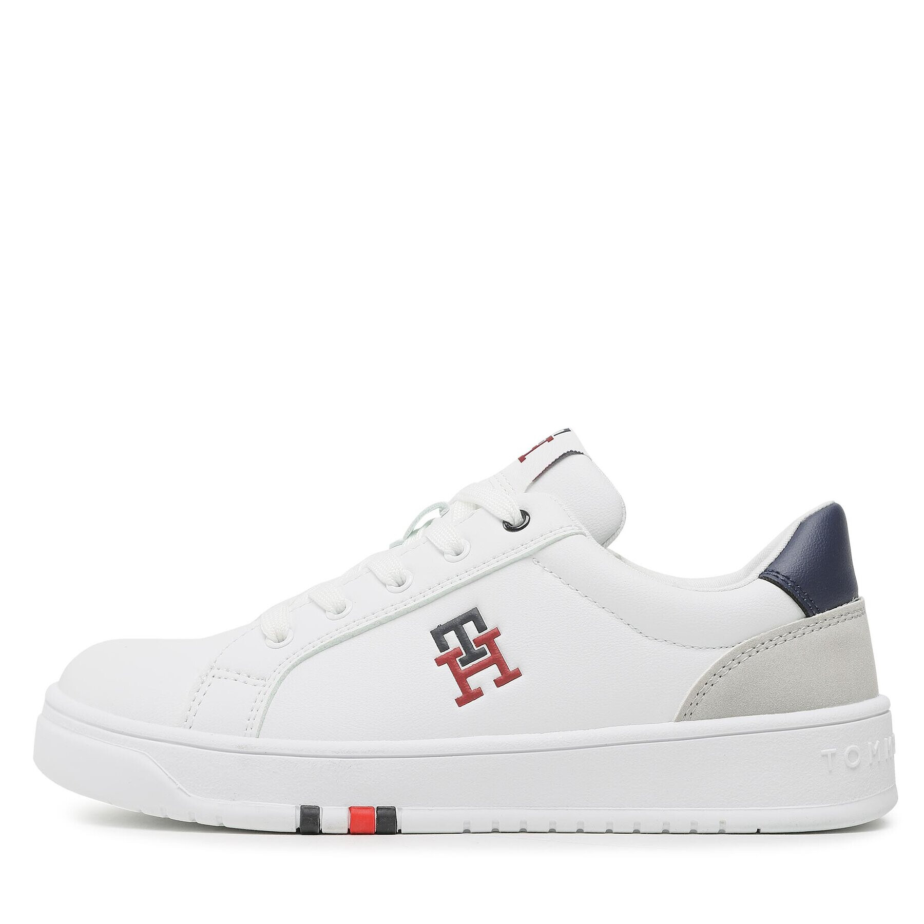 Tommy Hilfiger Sneakers Monogram Low Cut Lace-Up Sneaker T3X9-32857-1355 S Alb - Pled.ro