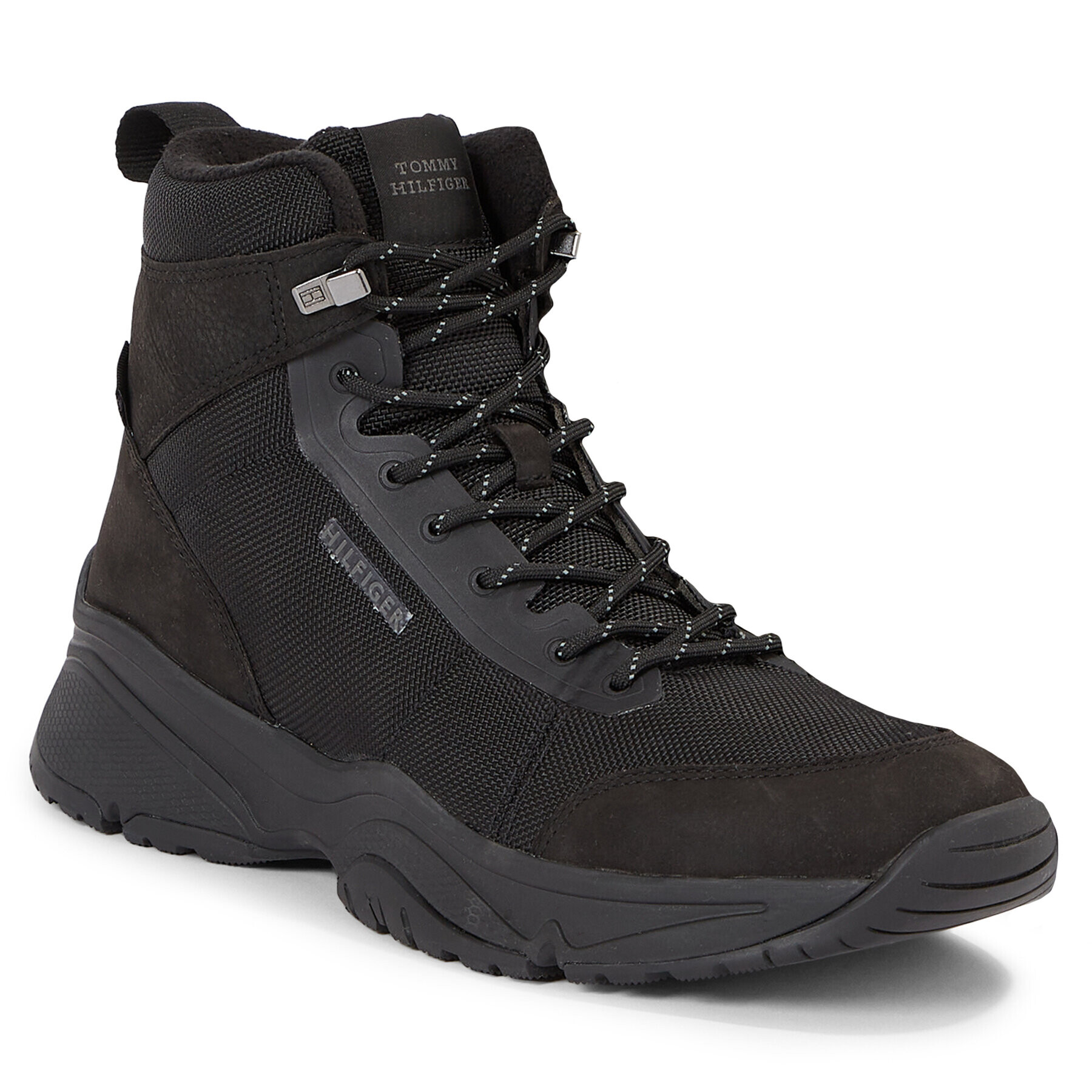 Tommy Hilfiger Sneakers Outdoor Snk Boot Lth Cordura FM0FM04838 Negru - Pled.ro