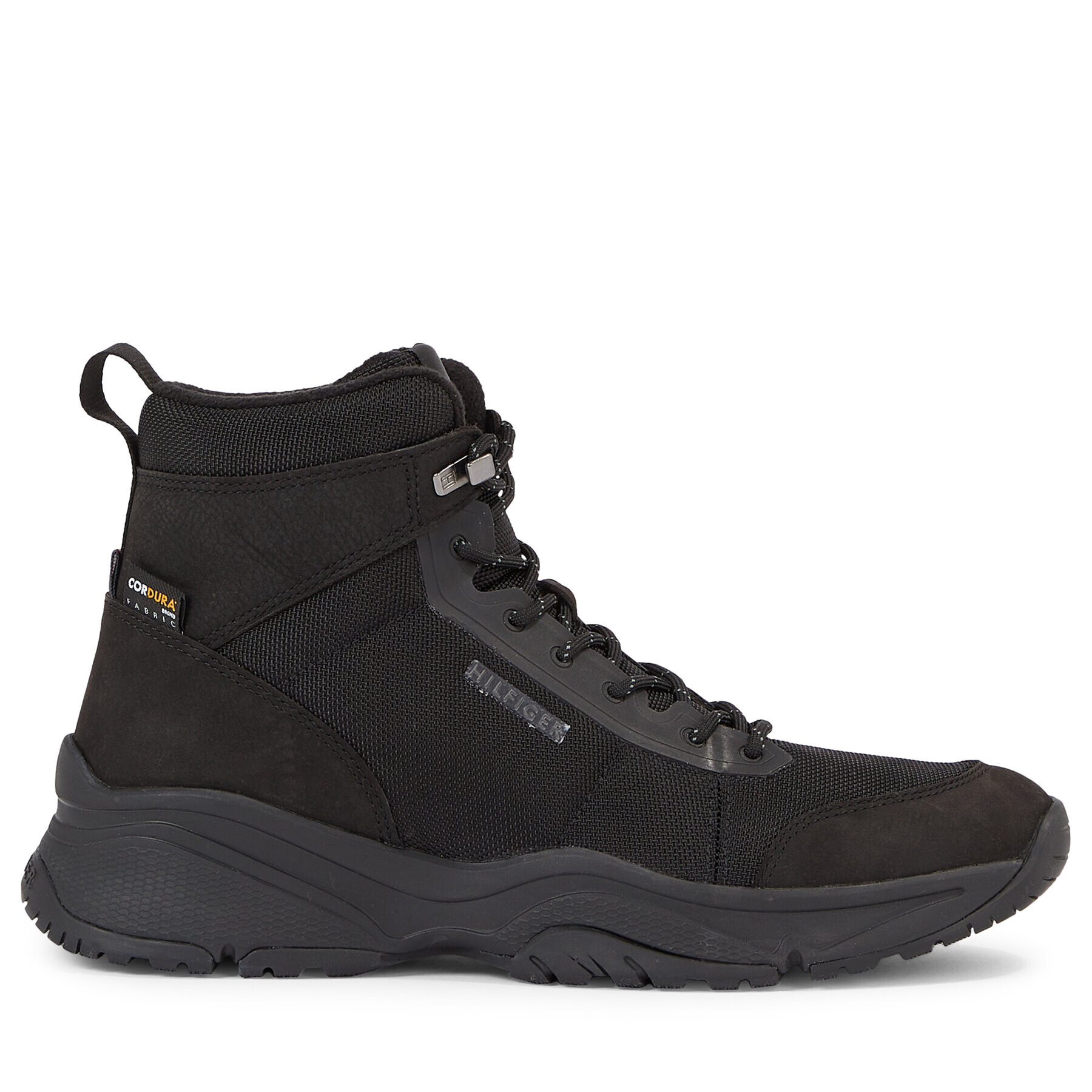 Tommy Hilfiger Sneakers Outdoor Snk Boot Lth Cordura FM0FM04838 Negru - Pled.ro