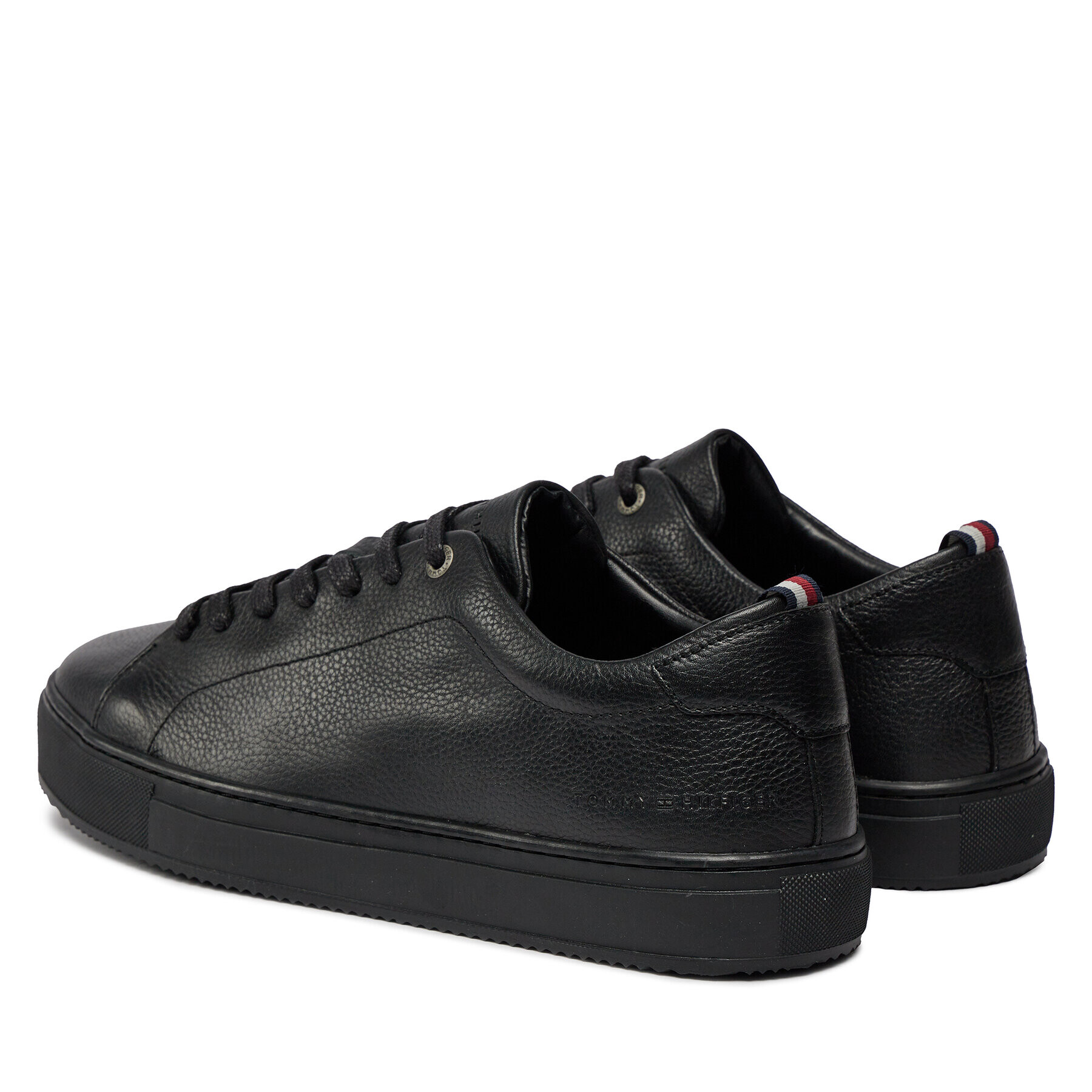 Tommy Hilfiger Sneakers Premium Cupsole Grained Lth FM0FM04893 Negru - Pled.ro