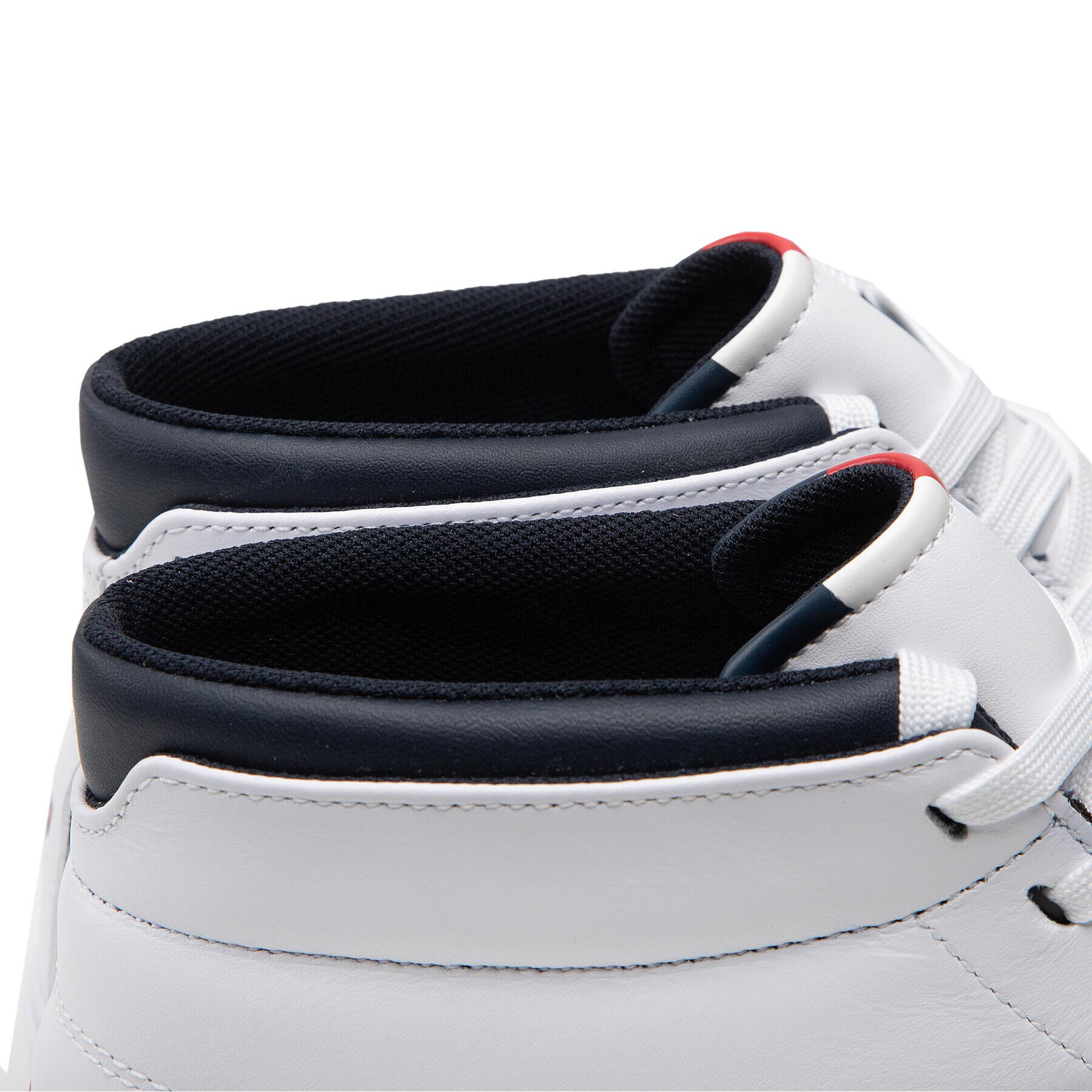 Tommy Hilfiger Sneakers Prep Vulc High Leather FM0FM04172 Alb - Pled.ro