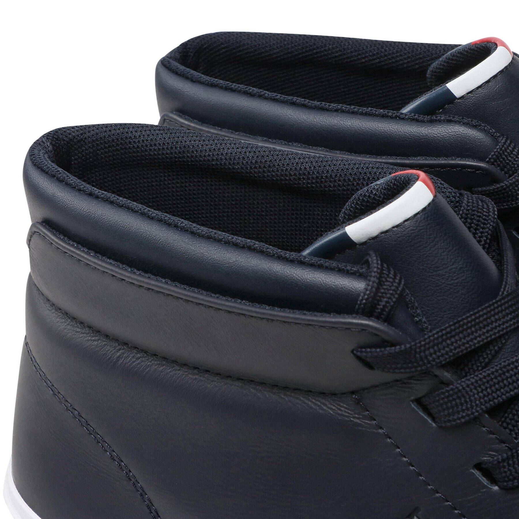 Tommy Hilfiger Sneakers Prep Vulc High Leather FM0FM04172 Bleumarin - Pled.ro