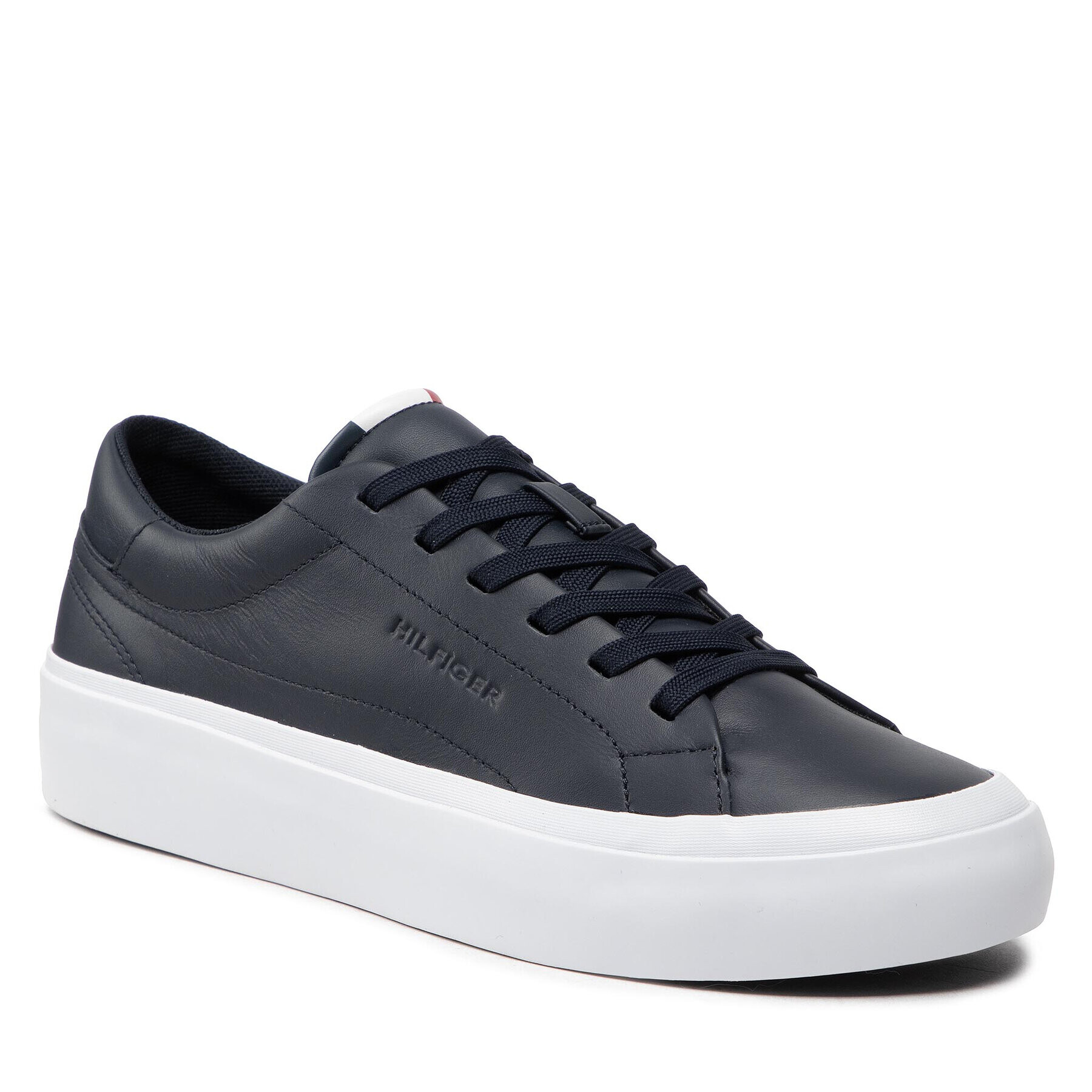 Tommy Hilfiger Sneakers Prep Vulc Leather FM0FM04171 Bleumarin - Pled.ro