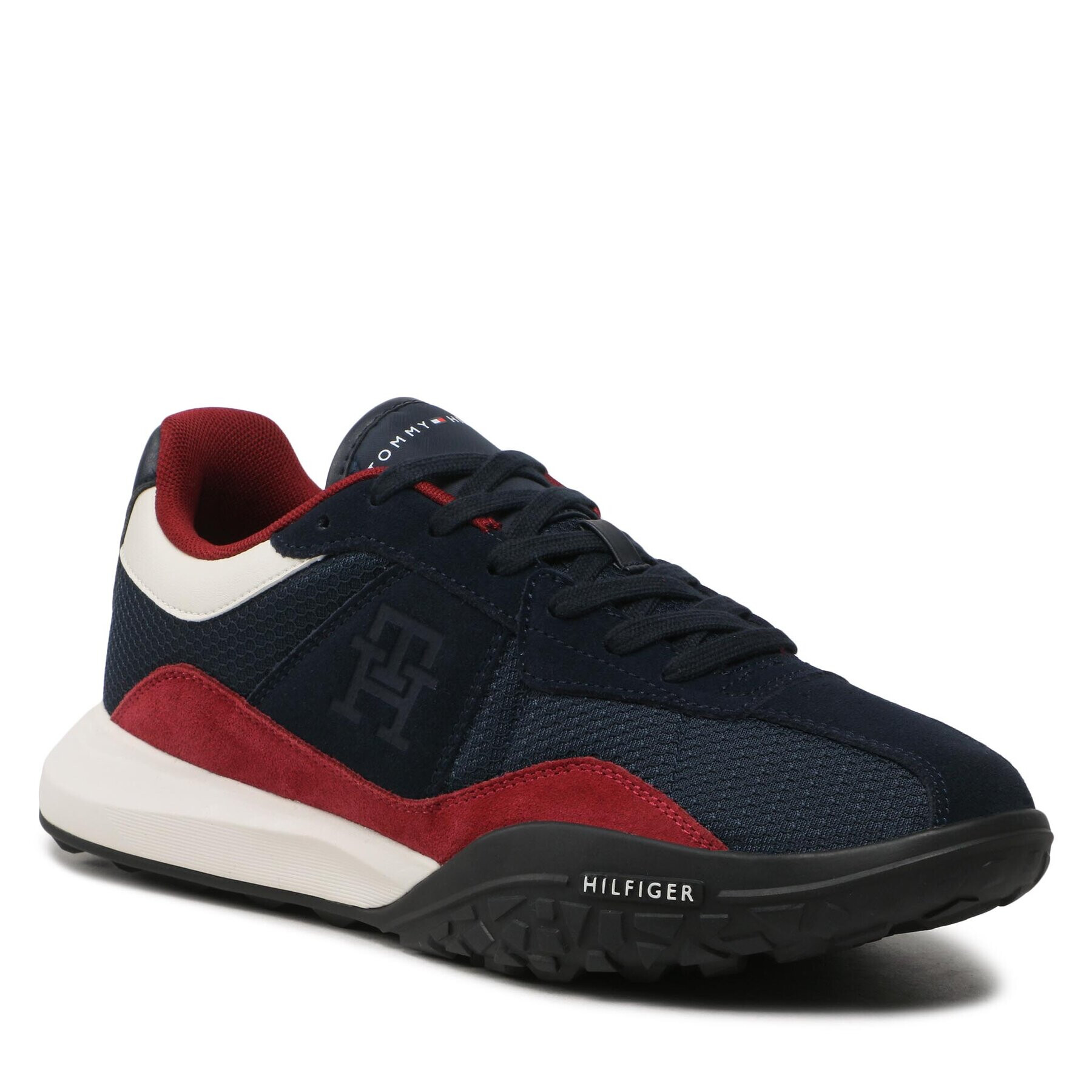 Tommy Hilfiger Sneakers Retro Modern Runner Mix FM0FM04363 Bleumarin - Pled.ro