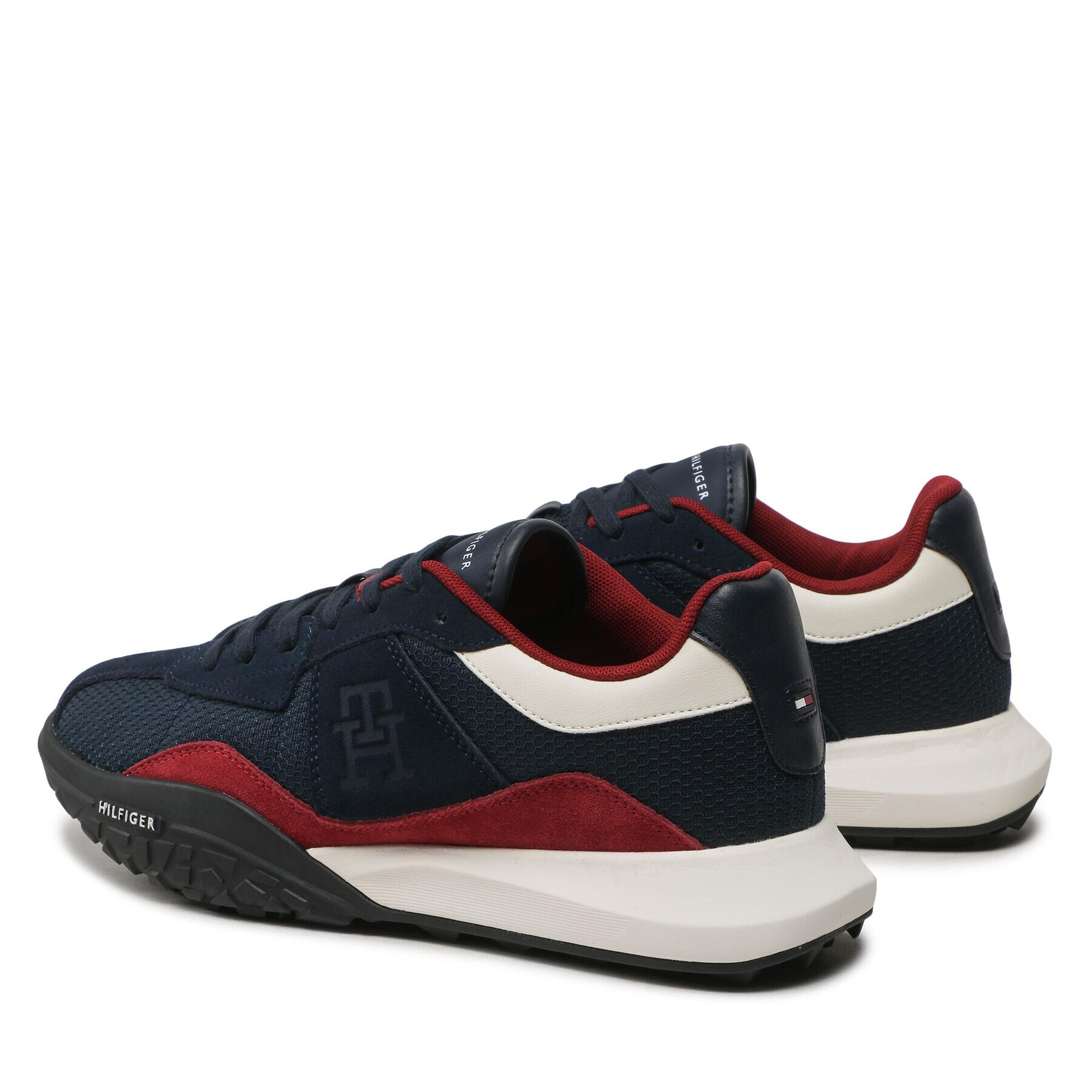 Tommy Hilfiger Sneakers Retro Modern Runner Mix FM0FM04363 Bleumarin - Pled.ro