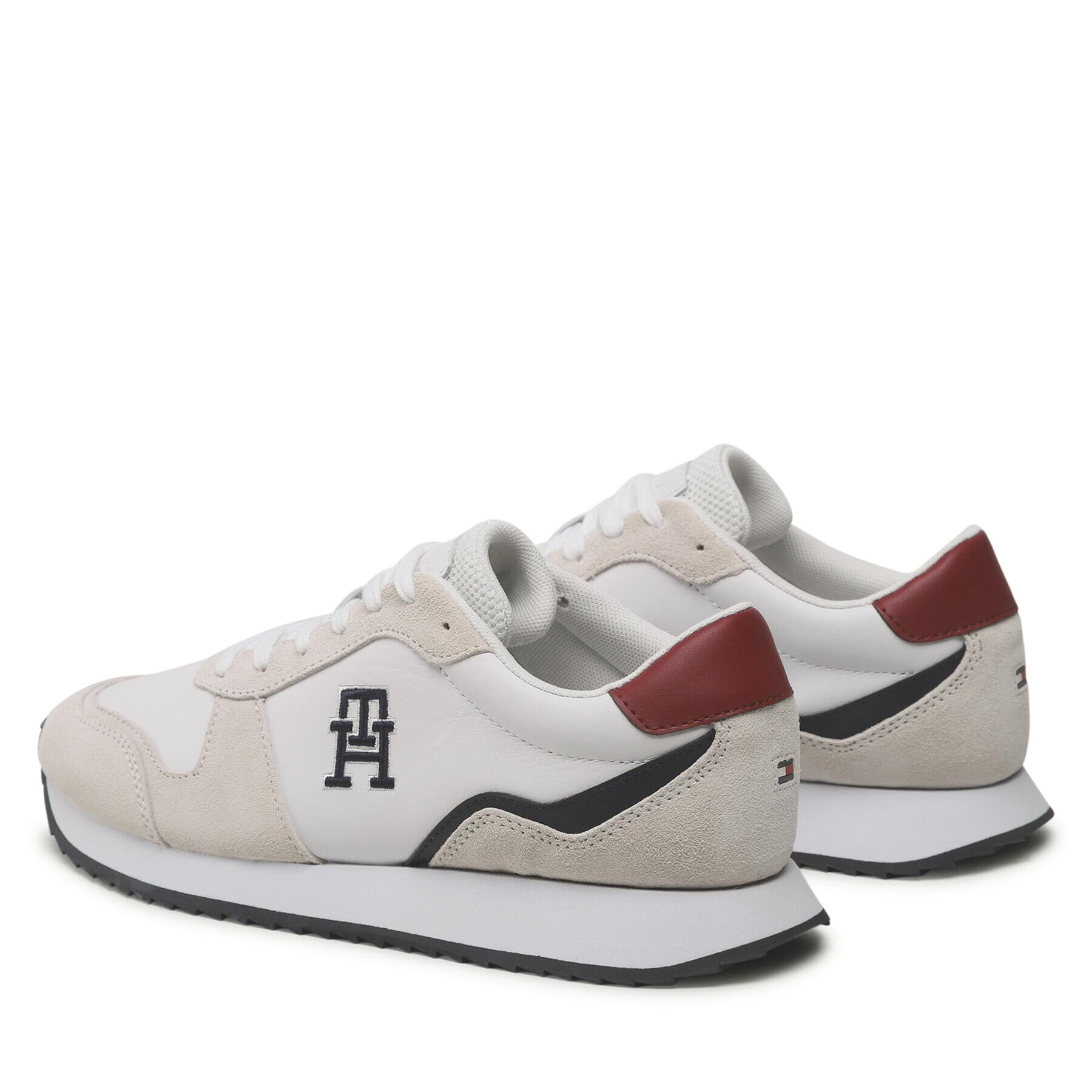 Tommy Hilfiger Sneakers Runner Evo Leather FM0FM04479 Alb - Pled.ro