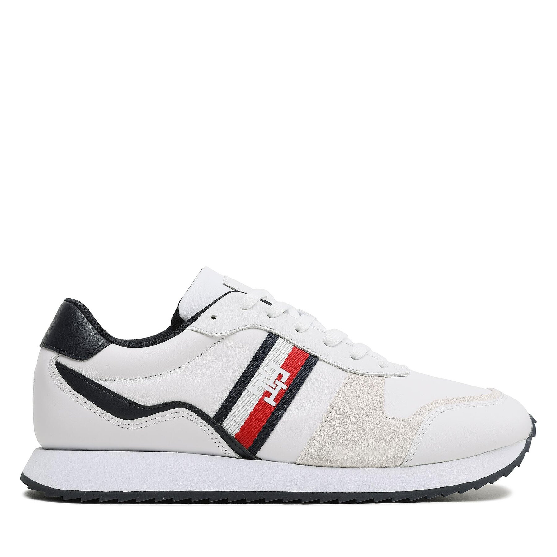 Tommy Hilfiger Sneakers Runner Evo Leather FM0FM04714 Alb - Pled.ro