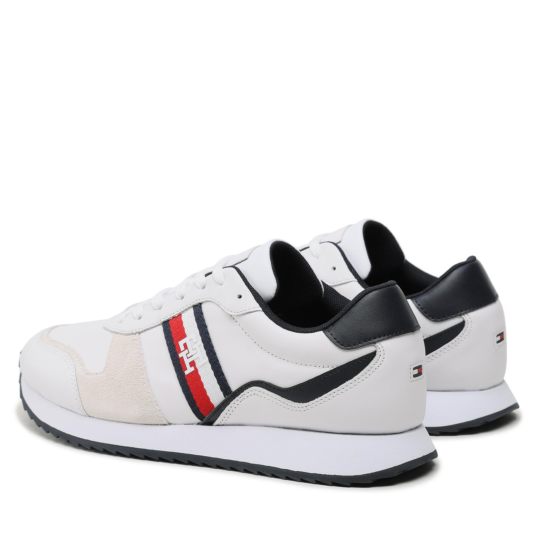 Tommy Hilfiger Sneakers Runner Evo Leather FM0FM04714 Alb - Pled.ro