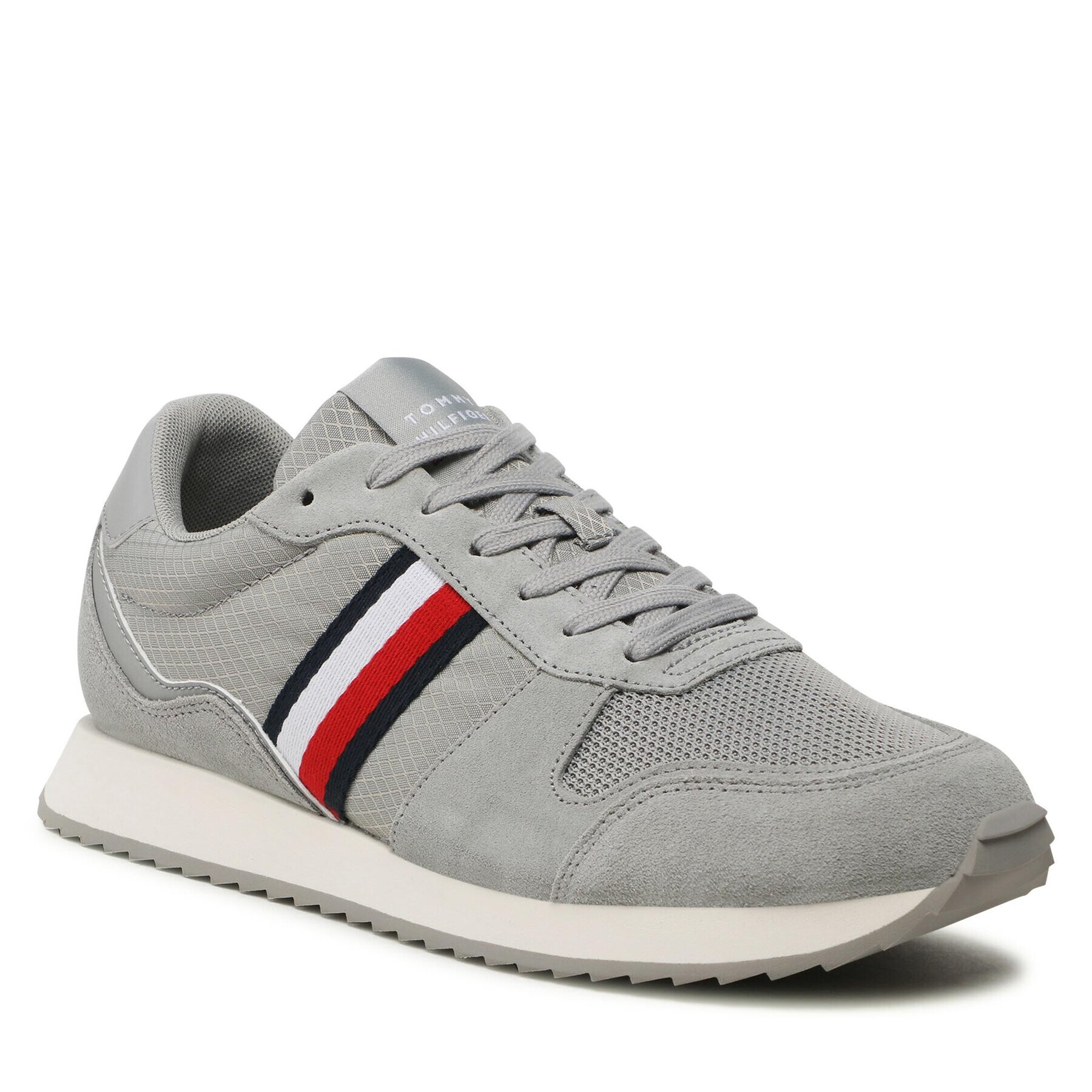 Tommy Hilfiger Sneakers Runner Evo Mix FM0FM04699 Gri - Pled.ro