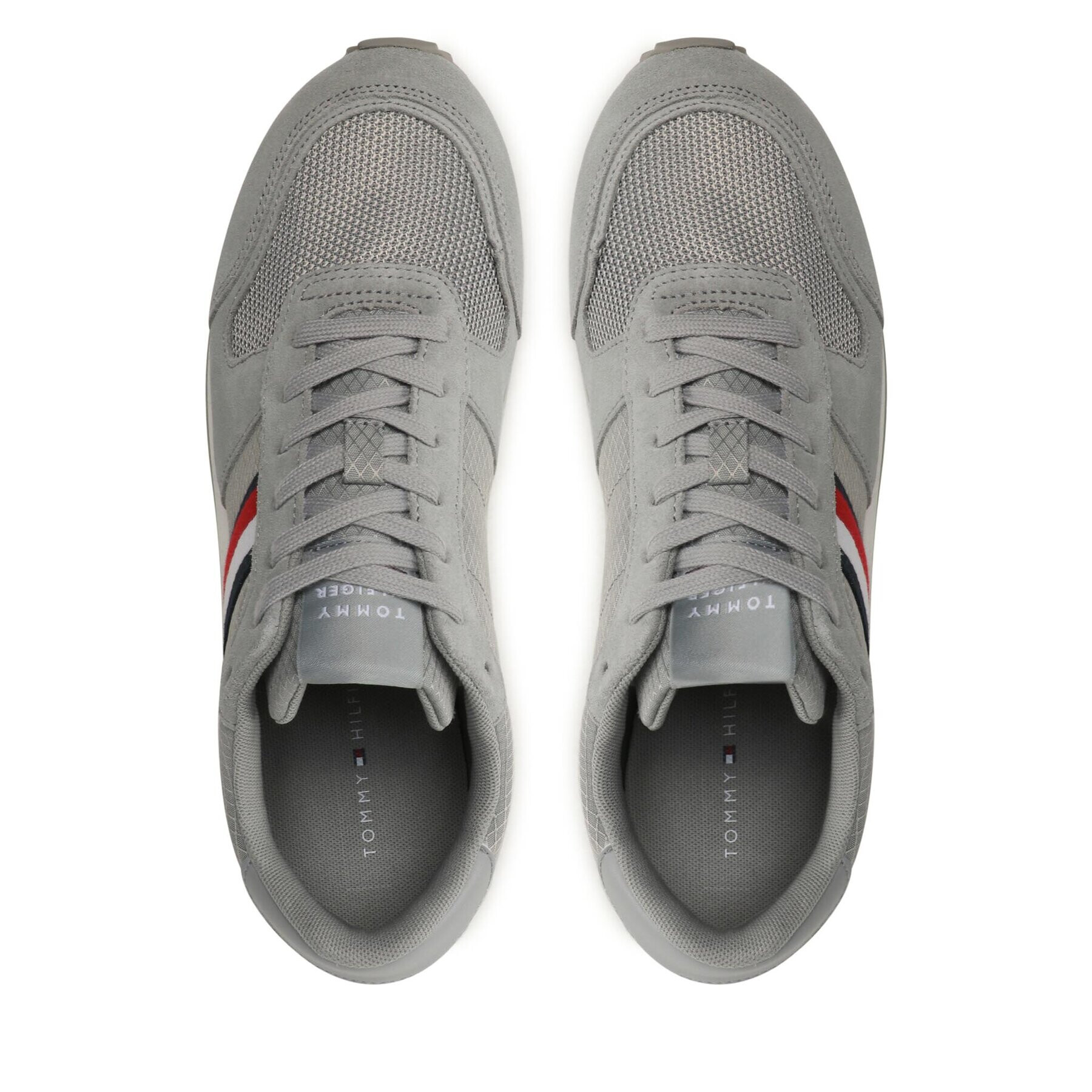 Tommy Hilfiger Sneakers Runner Evo Mix FM0FM04699 Gri - Pled.ro